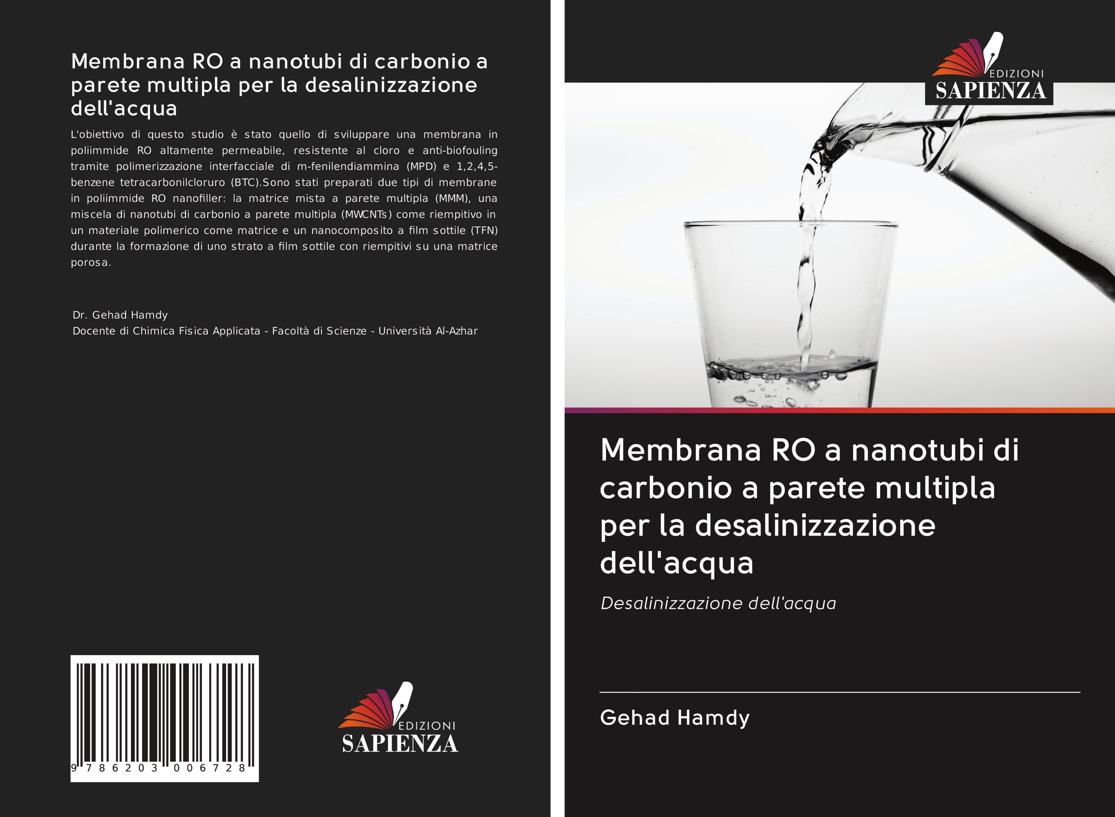 Membrana RO a nanotubi di carbonio a parete multipla per la desalinizzazione dell'acqua