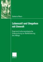 Lebensstil und Umgehen mit Umwelt