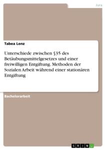 Unterschiede zwischen §35 des Betäubungsmittelgesetzes und einer freiwilligen Entgiftung. Methoden der Sozialen Arbeit während einer stationären Entgiftung