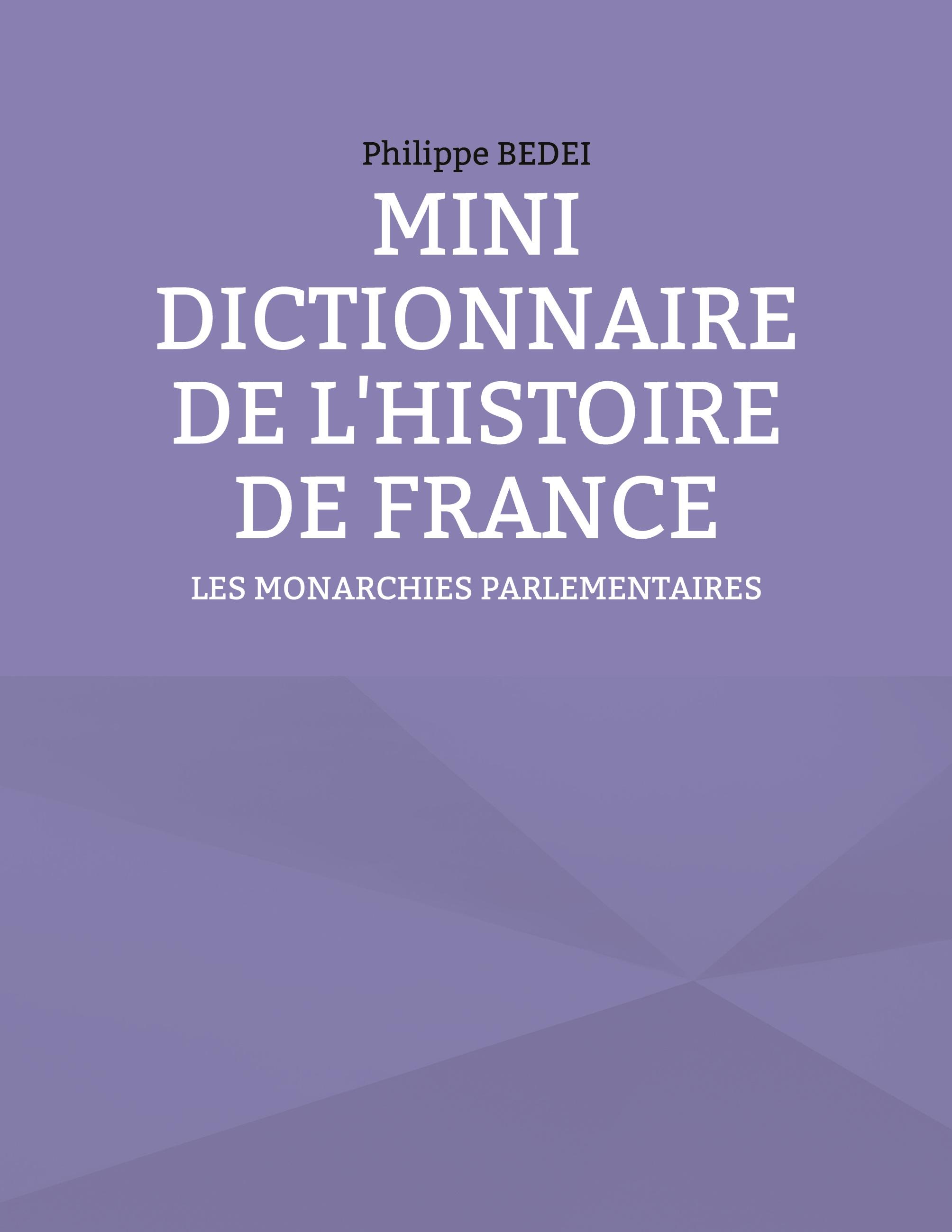 MINI DICTIONNAIRE DE L'HISTOIRE DE FRANCE