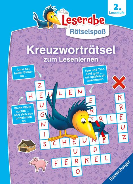 Ravensburger Leserabe Rätselspaß - Kreuzworträtsel zum Lesenlernen - 2. Lesestufe