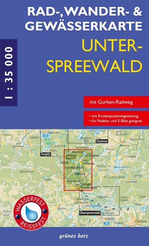 Unterspreewald 1 : 35 000. Rad-, Wander- und Gewässerkarte