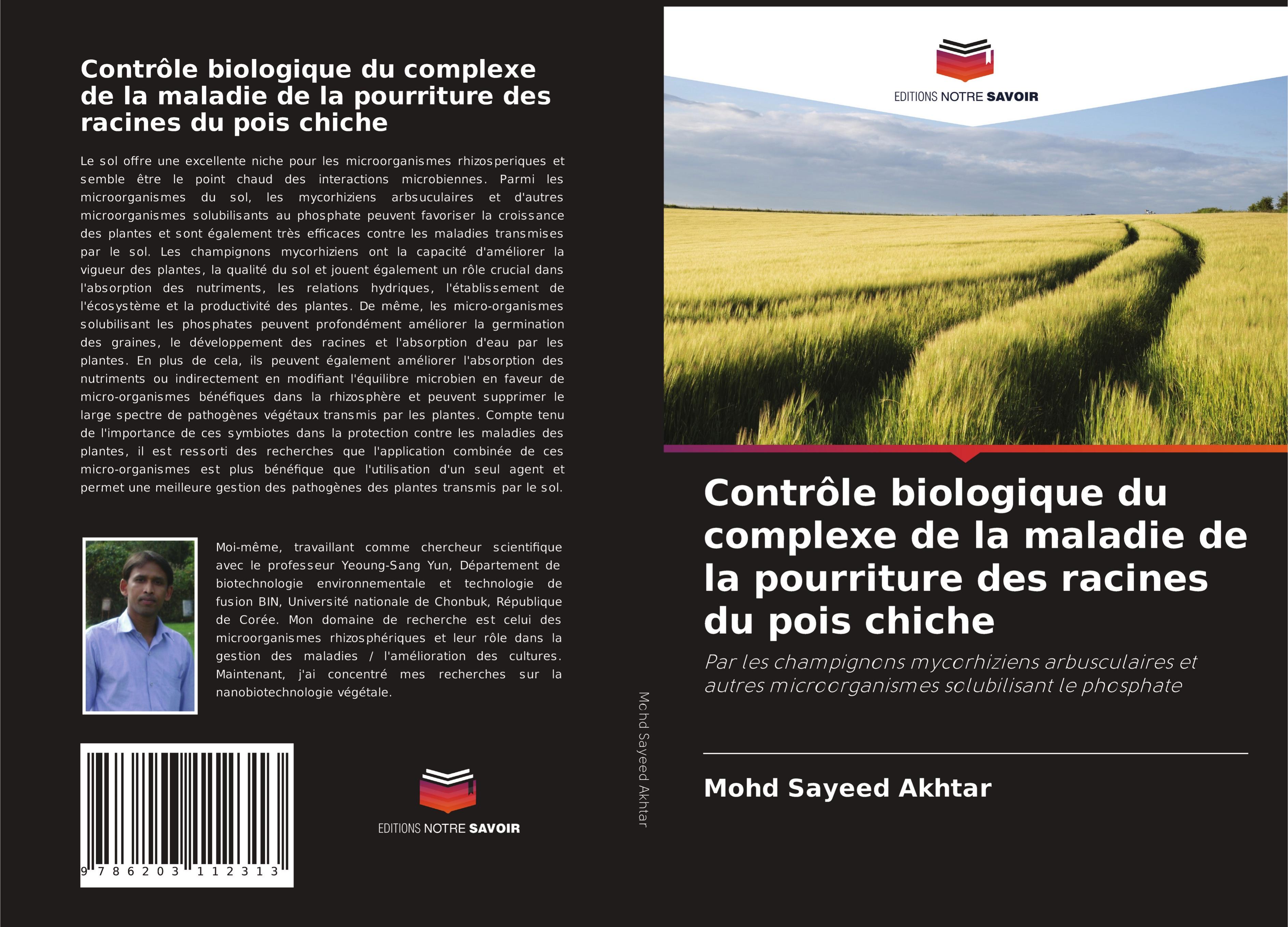 Contrôle biologique du complexe de la maladie de la pourriture des racines du pois chiche