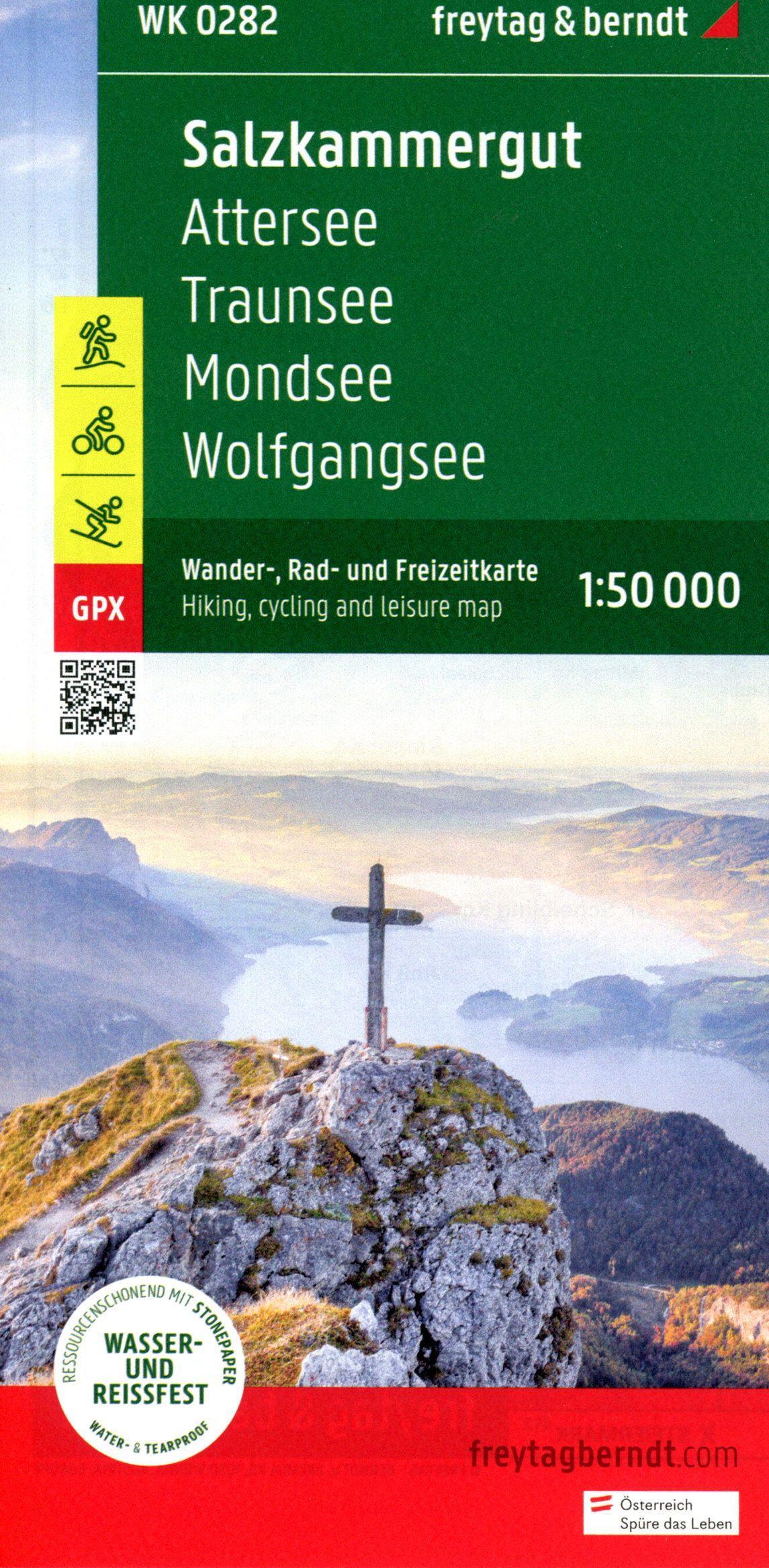 Salzkammergut, Wander-, Rad- und Freizeitkarte 1:50.000, freytag & berndt, WK 0282