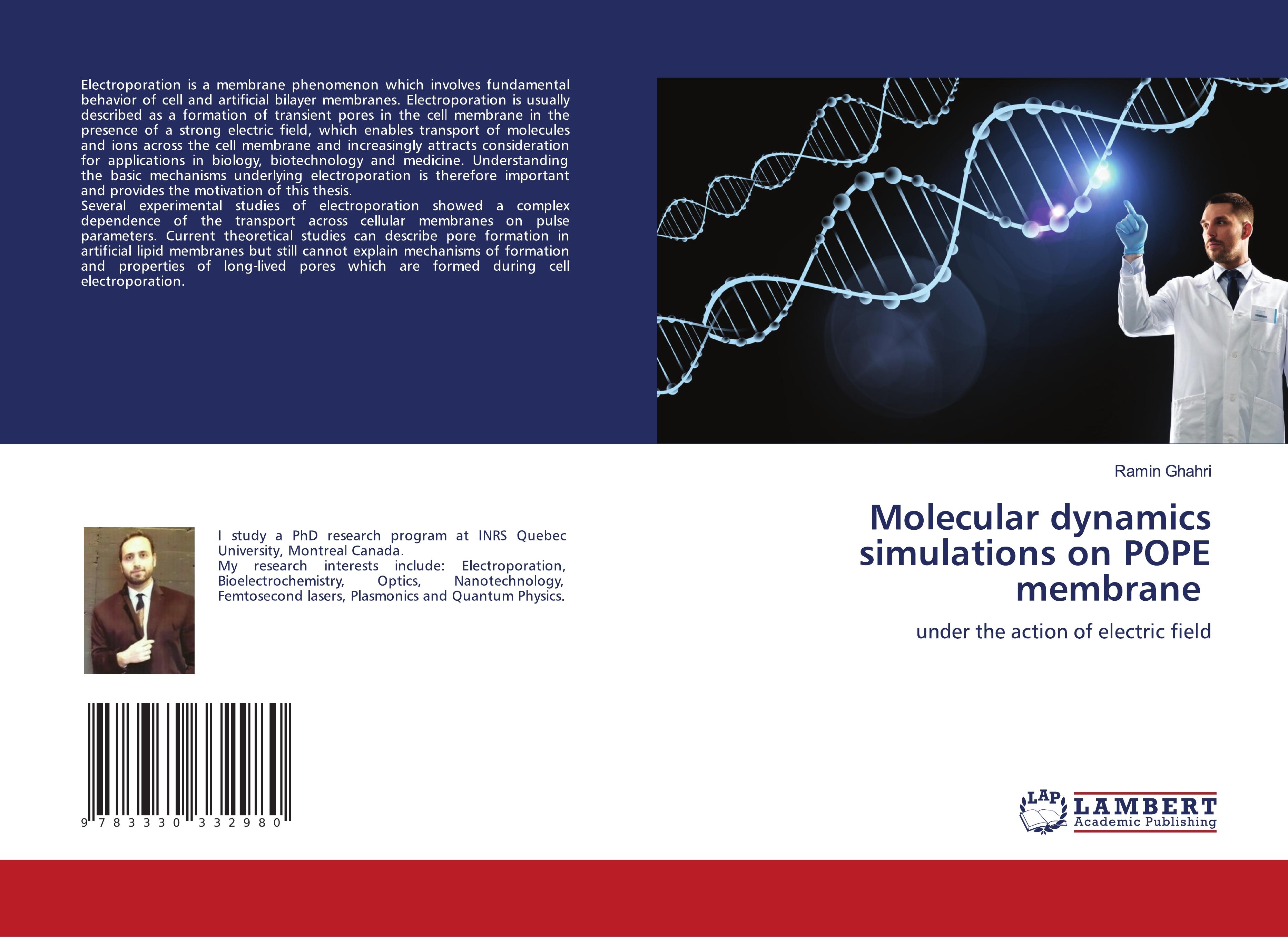 Molecular dynamics simulations on POPE membrane