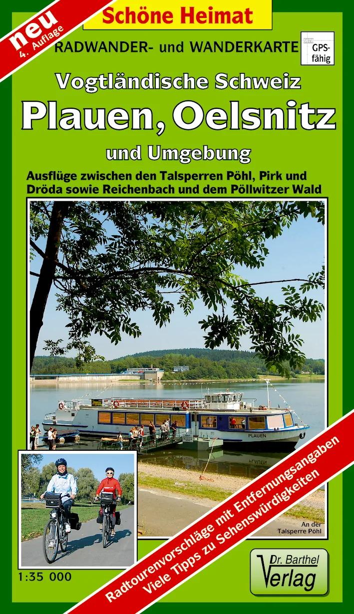 Radwander- und Wanderkarte Plauen, Vogtländische Schweiz und Umgebung 1 : 35 000