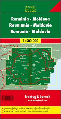 Rumänien - Moldawien, Straßenkarte 1:500.000, freytag & berndt