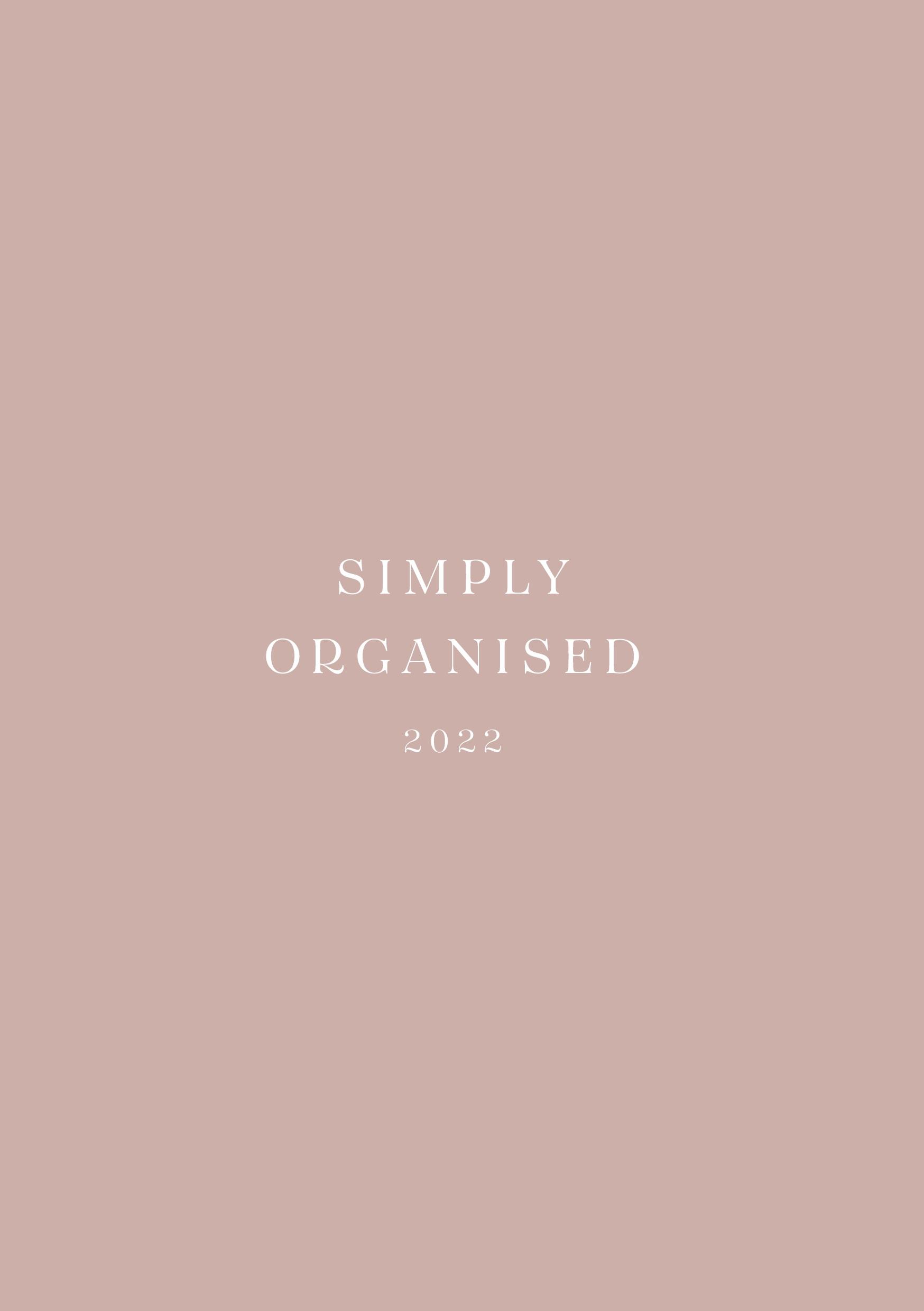 SIMPLY ORGANISED 2022 - premium rosé