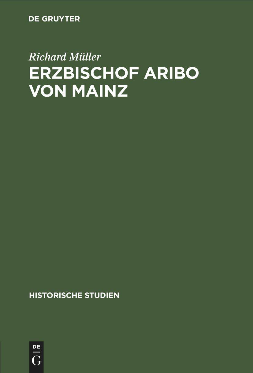 Erzbischof Aribo von Mainz