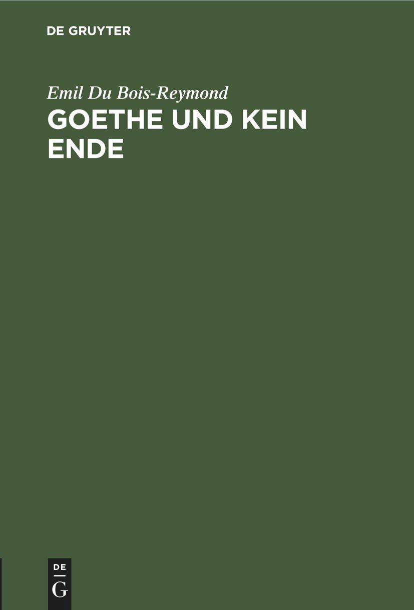 Goethe und kein Ende