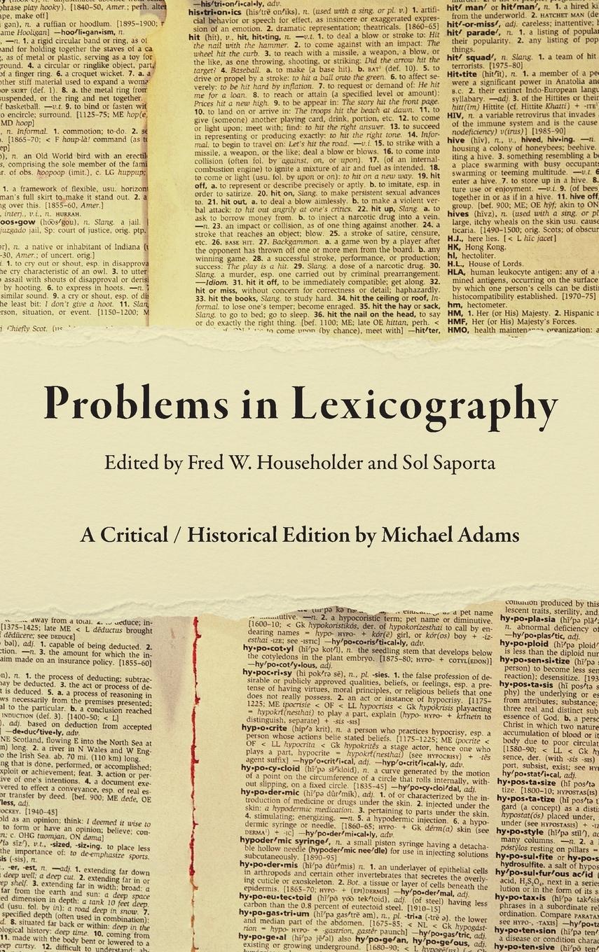 Problems in Lexicography