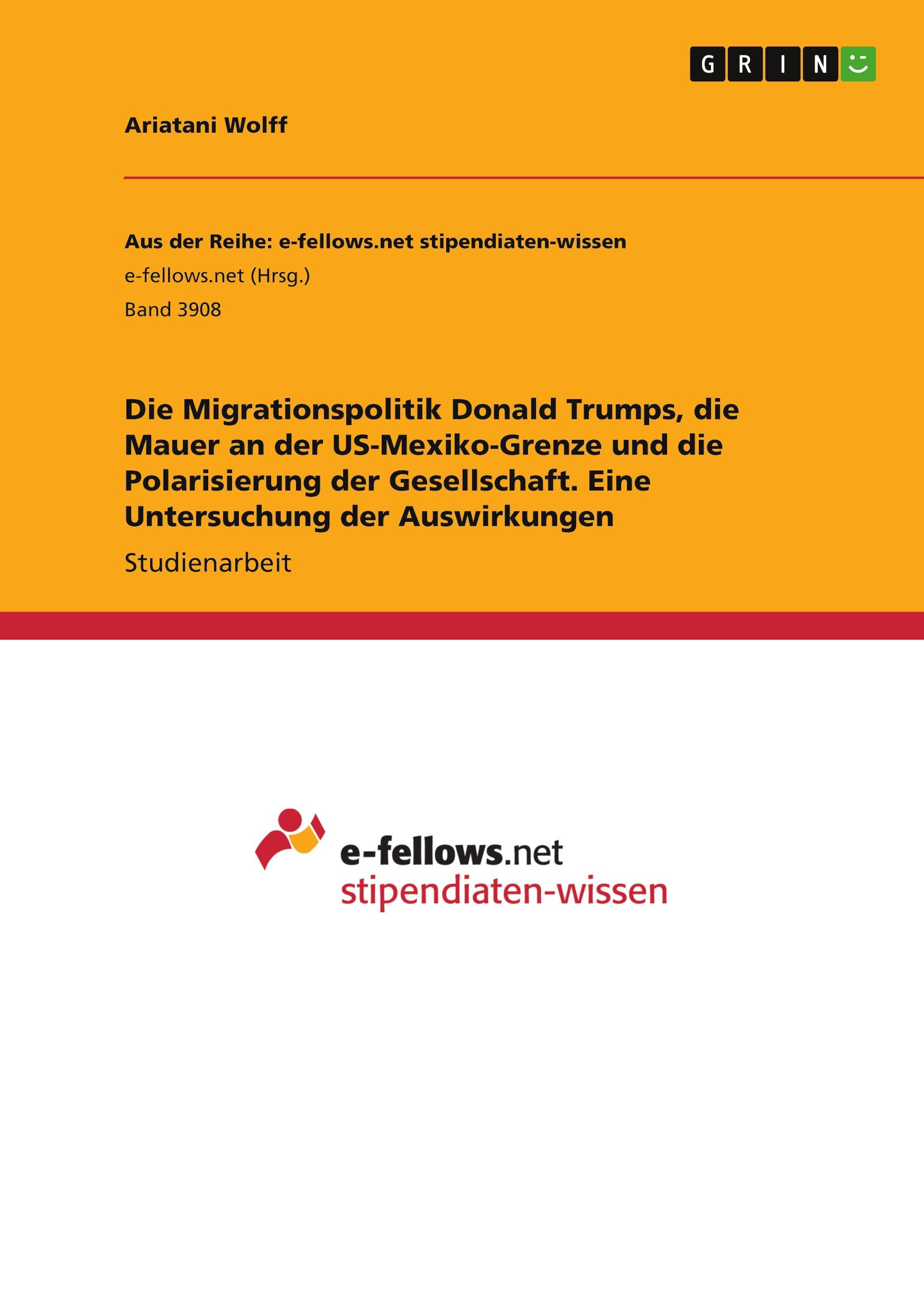 Die Migrationspolitik Donald Trumps, die Mauer an der US-Mexiko-Grenze und die Polarisierung der Gesellschaft. Eine Untersuchung der Auswirkungen