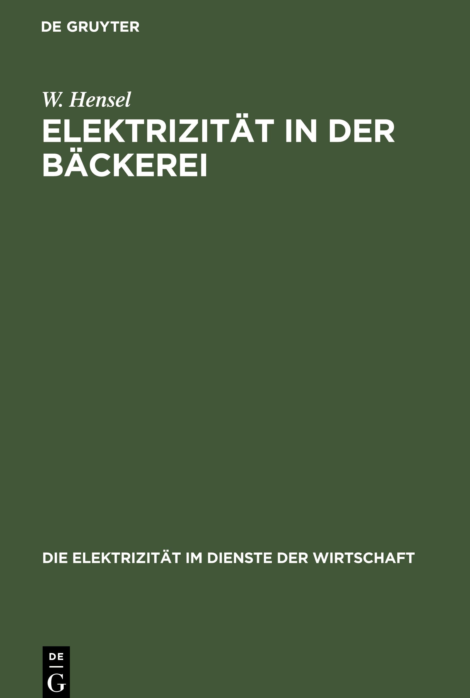 Elektrizität in der Bäckerei