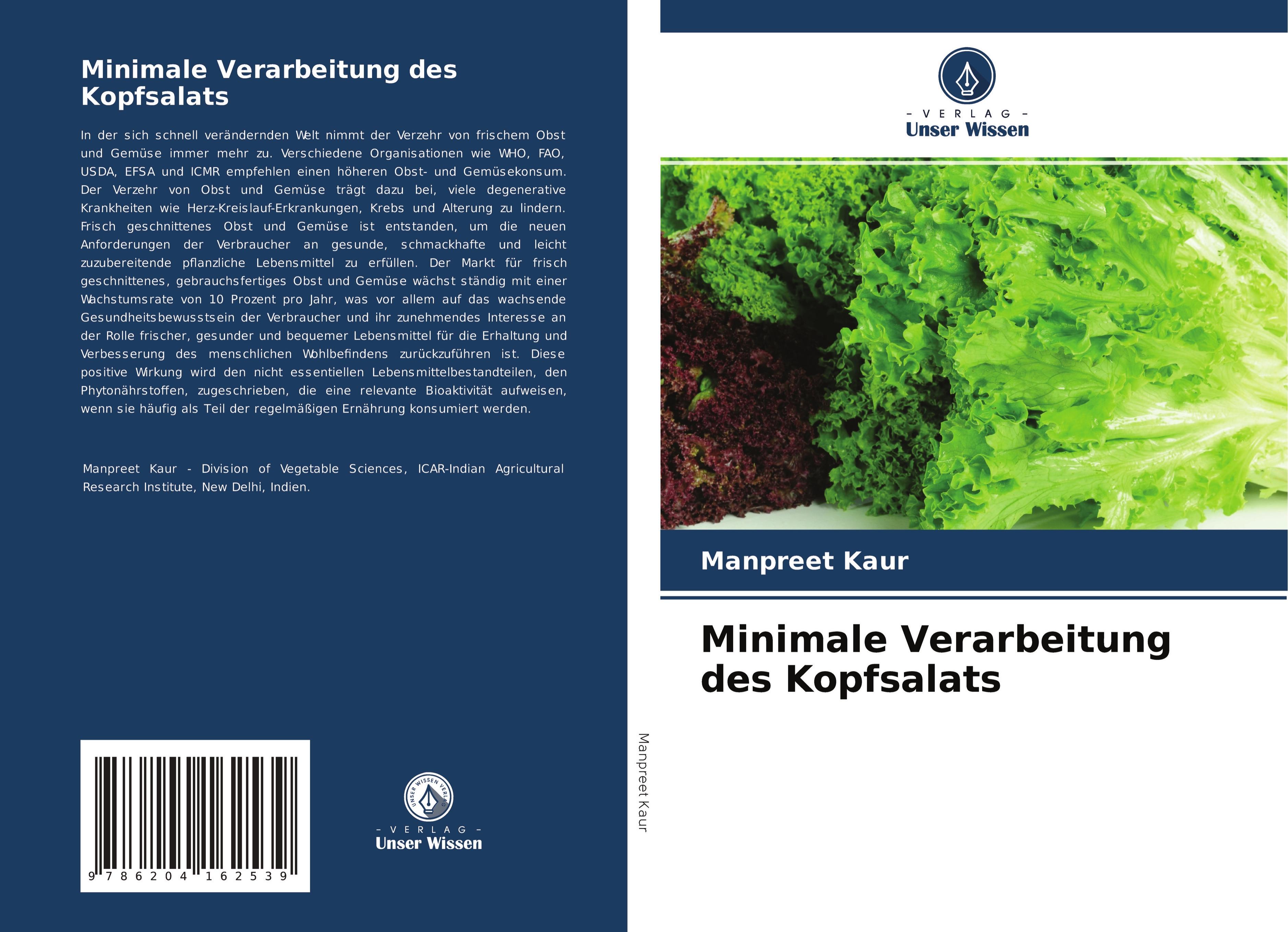 Minimale Verarbeitung des Kopfsalats