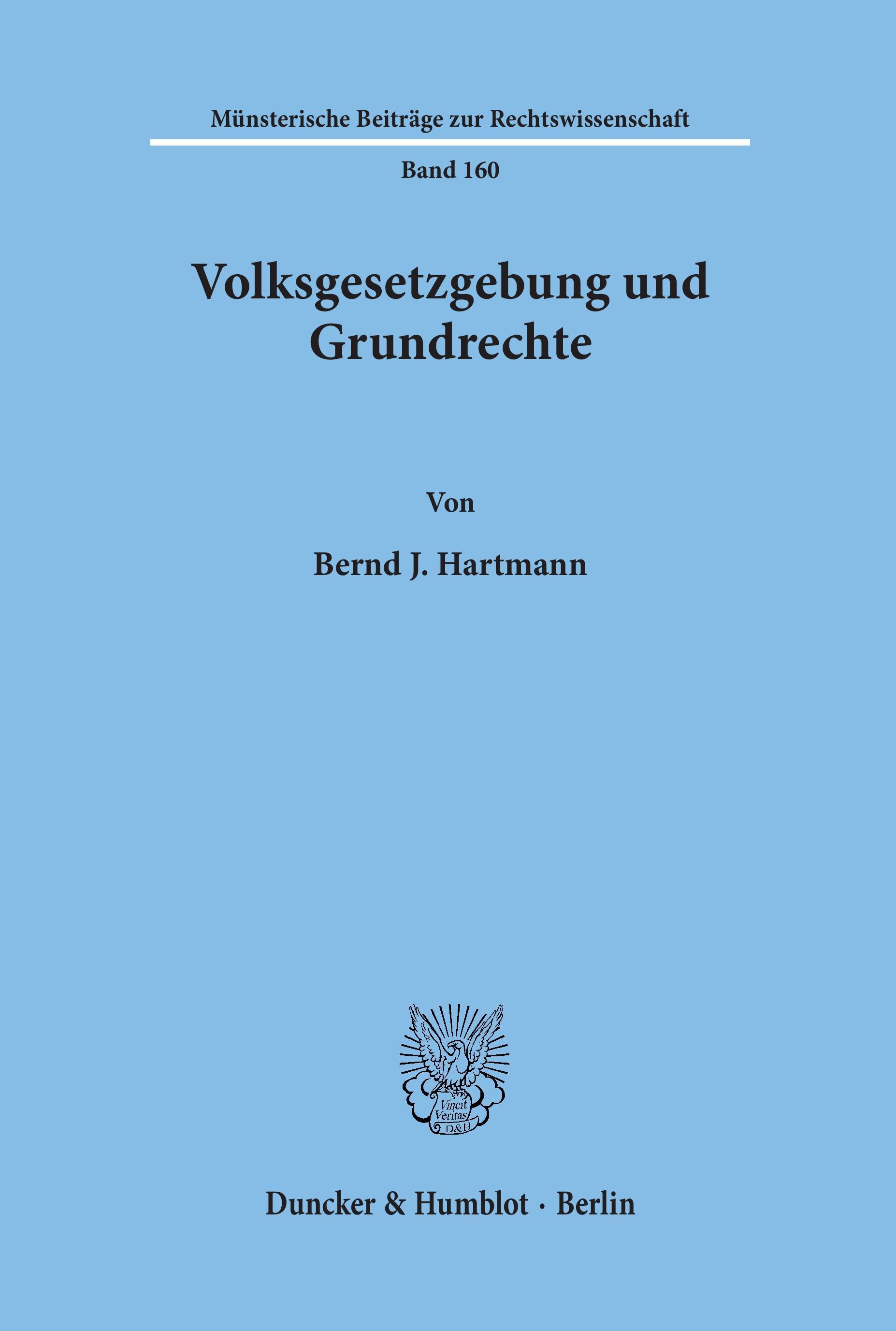 Volksgesetzgebung und Grundrechte.