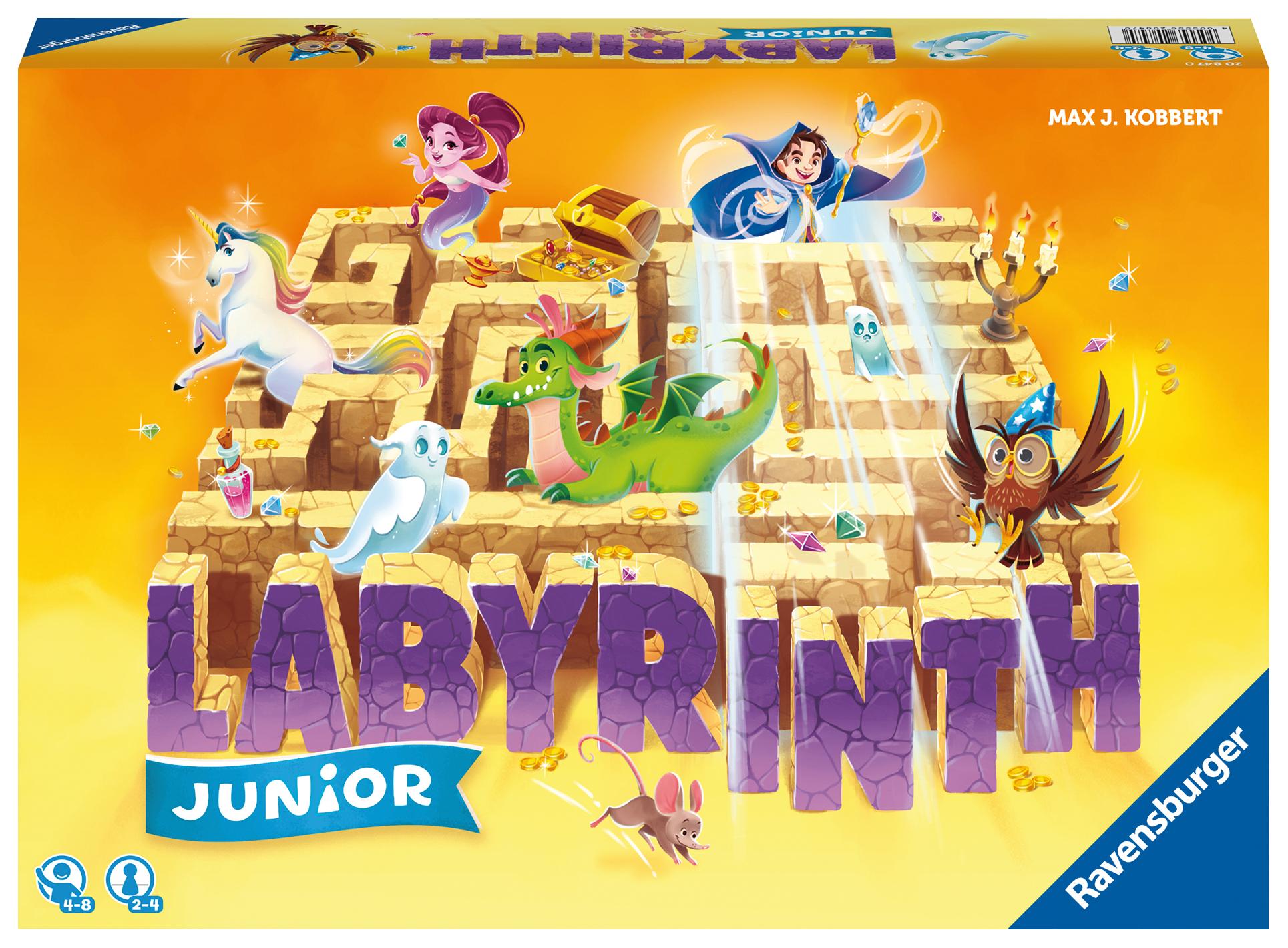 Ravensburger® 20847 - Junior Labyrinth -  Familienklassiker für die Kleinen, Spiel für Kinder ab 4 Jahren -  Gesellschaftspiel geeignet für 2-4 Spieler, Junior-Ausgabe