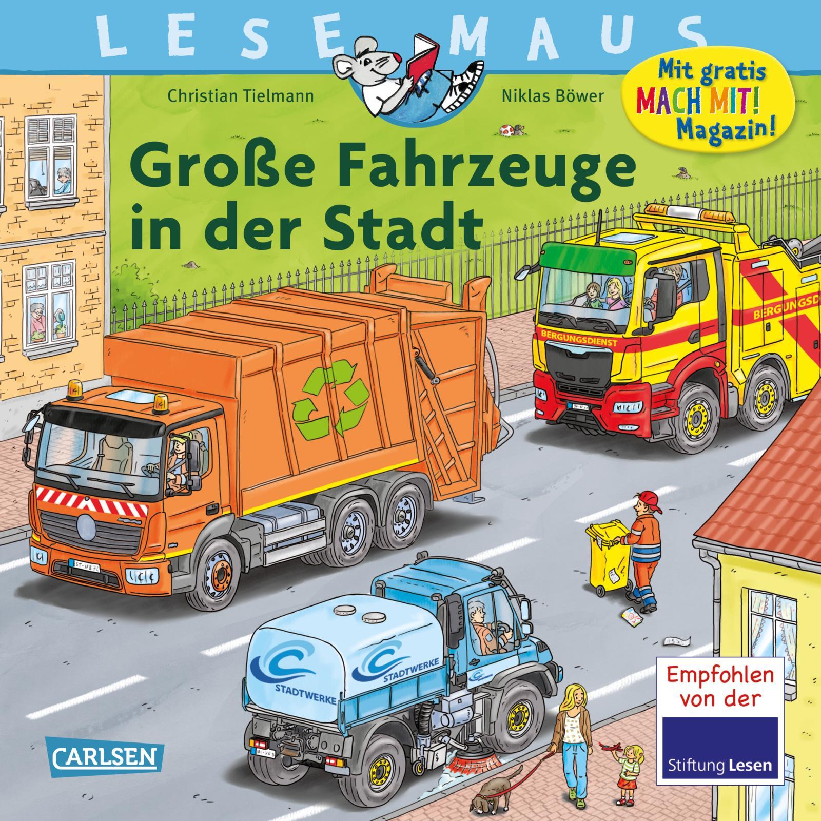 LESEMAUS 188: Große Fahrzeuge in der Stadt