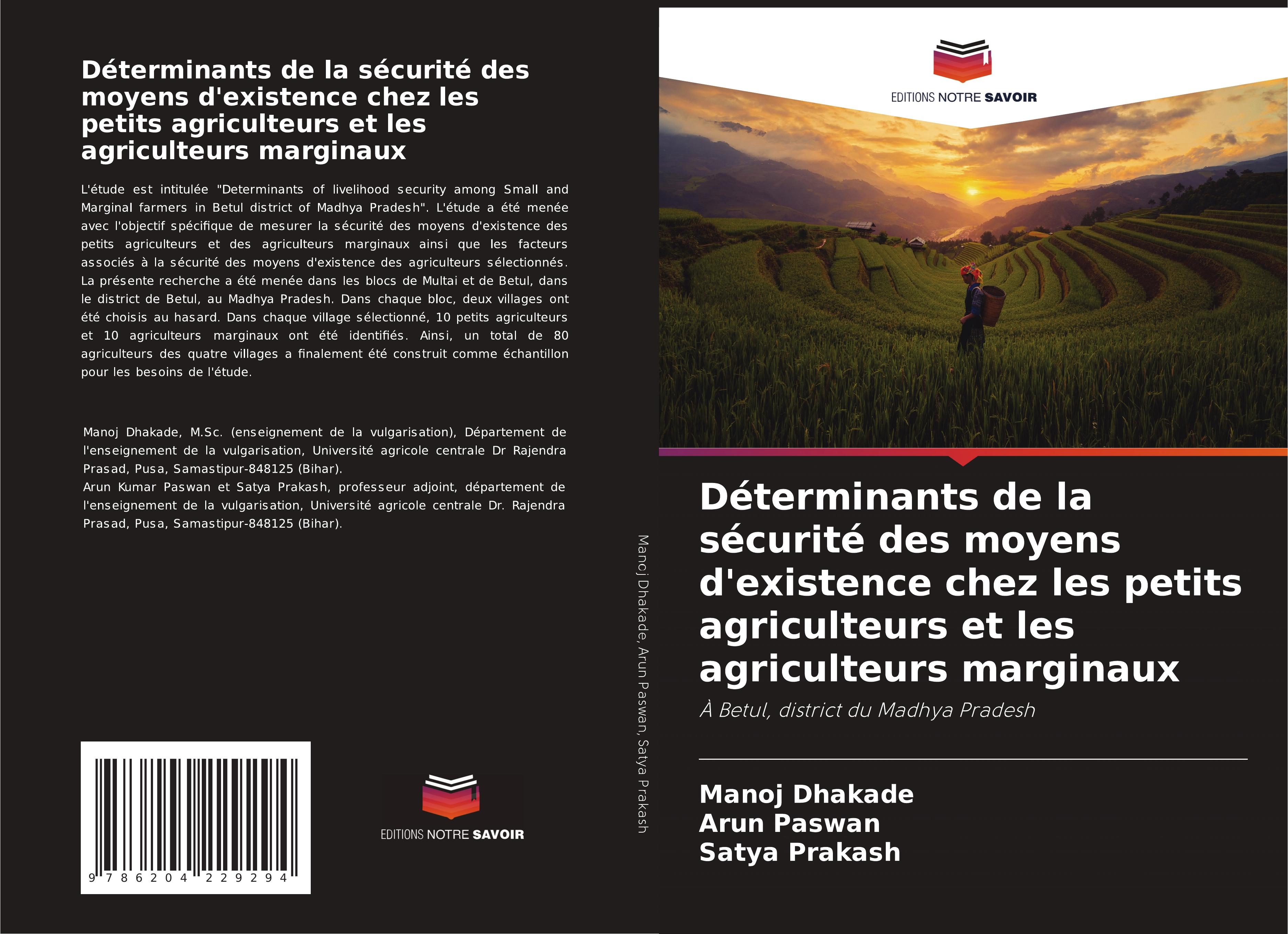 Déterminants de la sécurité des moyens d'existence chez les petits agriculteurs et les agriculteurs marginaux