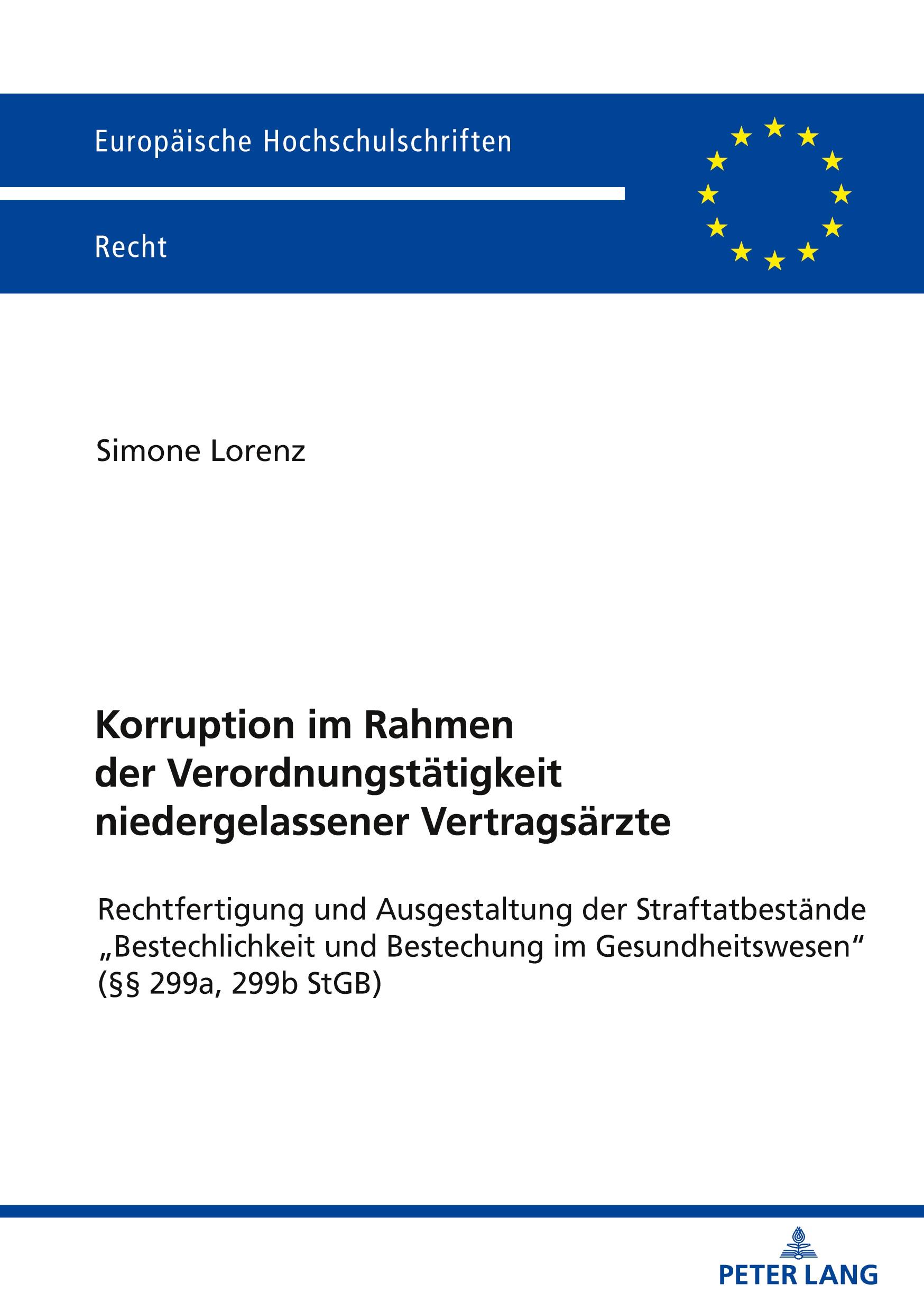 Korruption im Rahmen der Verordnungstätigkeit niedergelassener Vertragsärzte