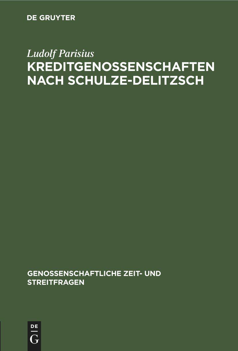 Kreditgenossenschaften nach Schulze-Delitzsch