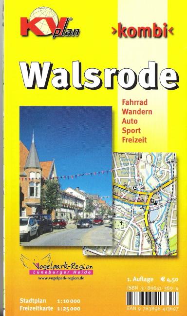 Walsrode, KVplan, Wanderkarte/Stadtplan/Radkarte, 1:25.000 / 1:10.000