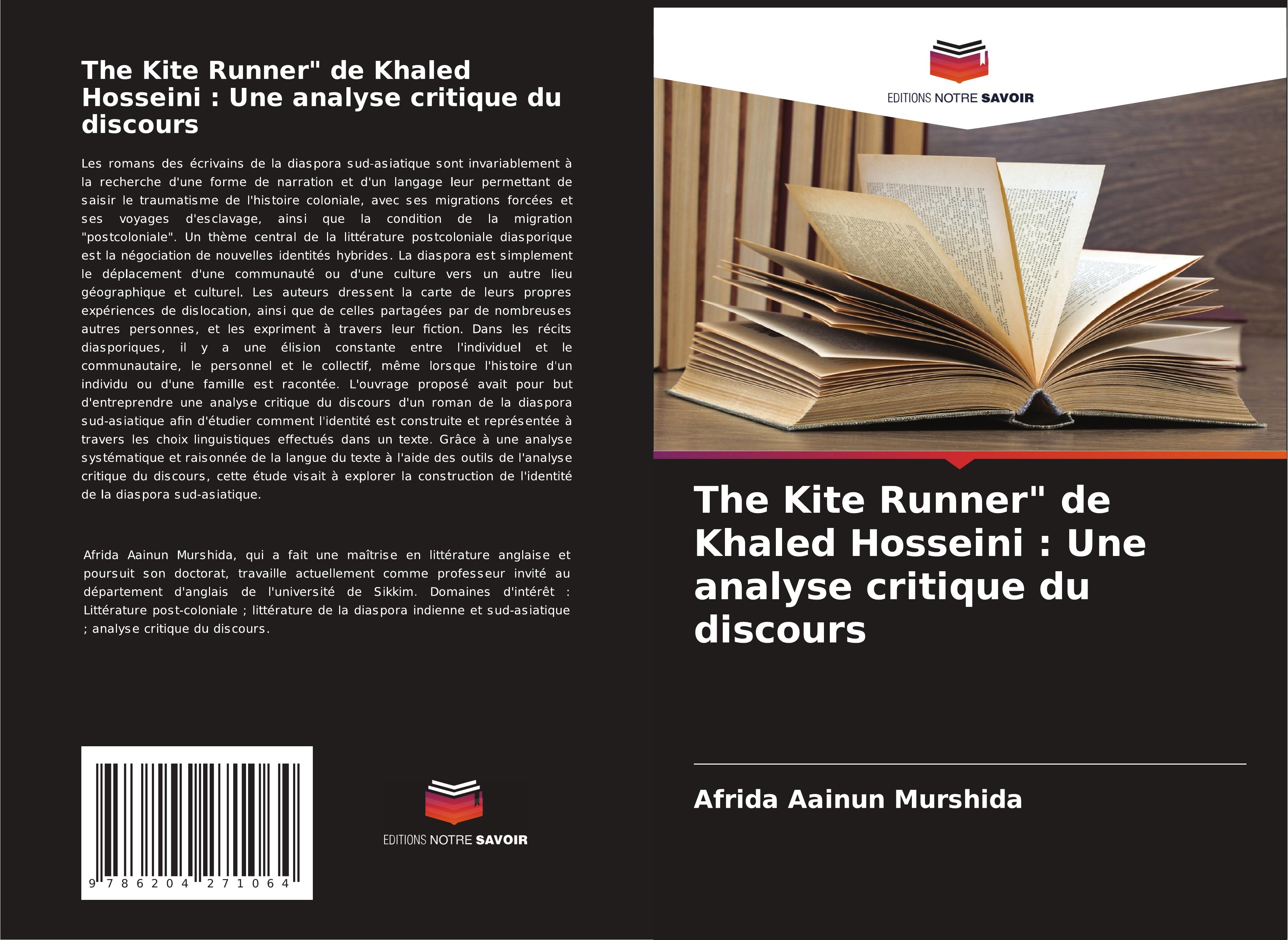 The Kite Runner" de Khaled Hosseini : Une analyse critique du discours