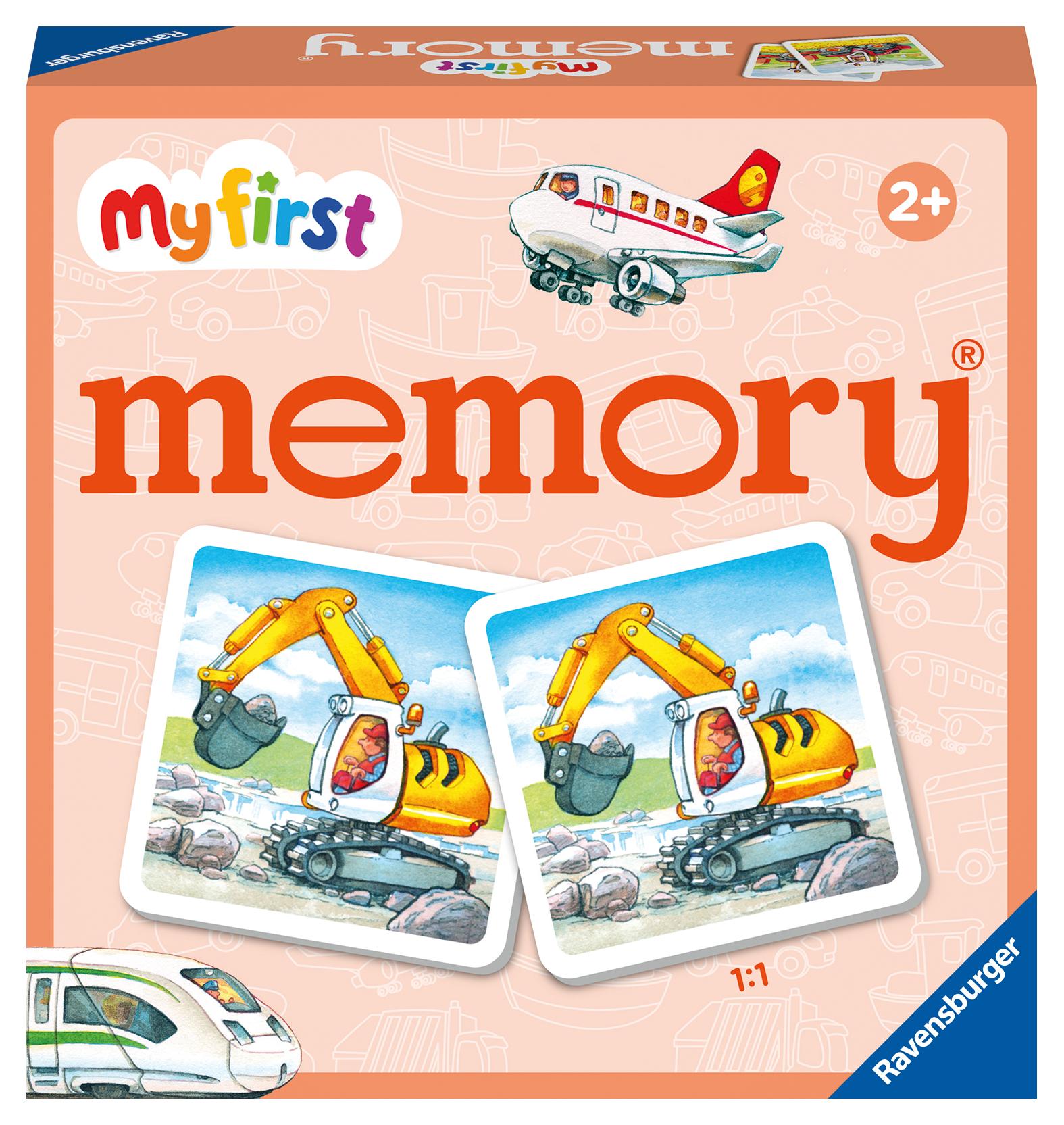 Ravensburger - 20877 - My first memory® Fahrzeuge, Merk- und Suchspiel mit extra großen Bildkarten für Kinder ab 2 Jahren