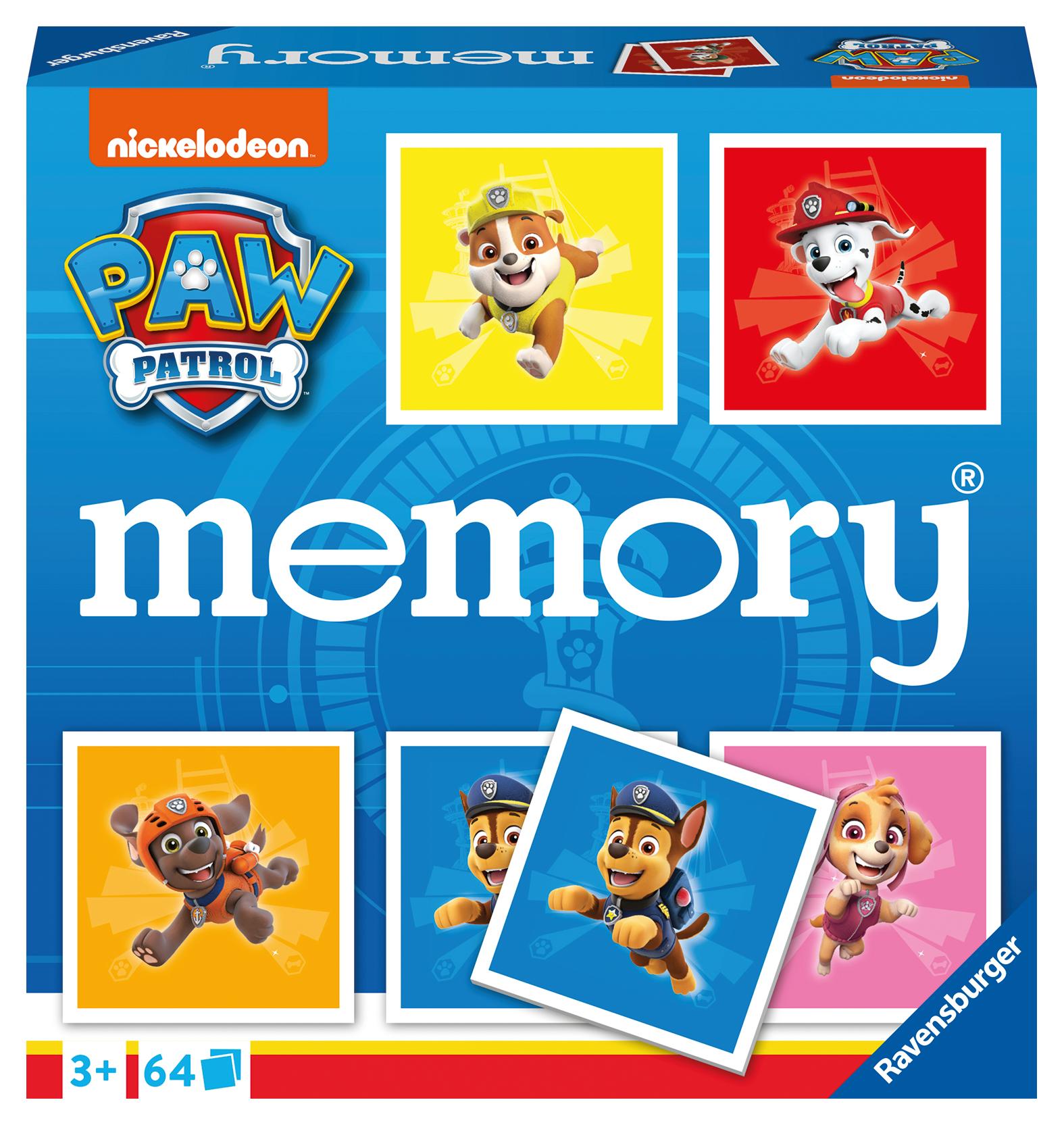 Ravensburger - 20887 - Paw Patrol memory®, der Spieleklassiker für alle Fans der TV-Serie Paw Patrol, Merkspiel für 2-8 Spieler ab 3 Jahren