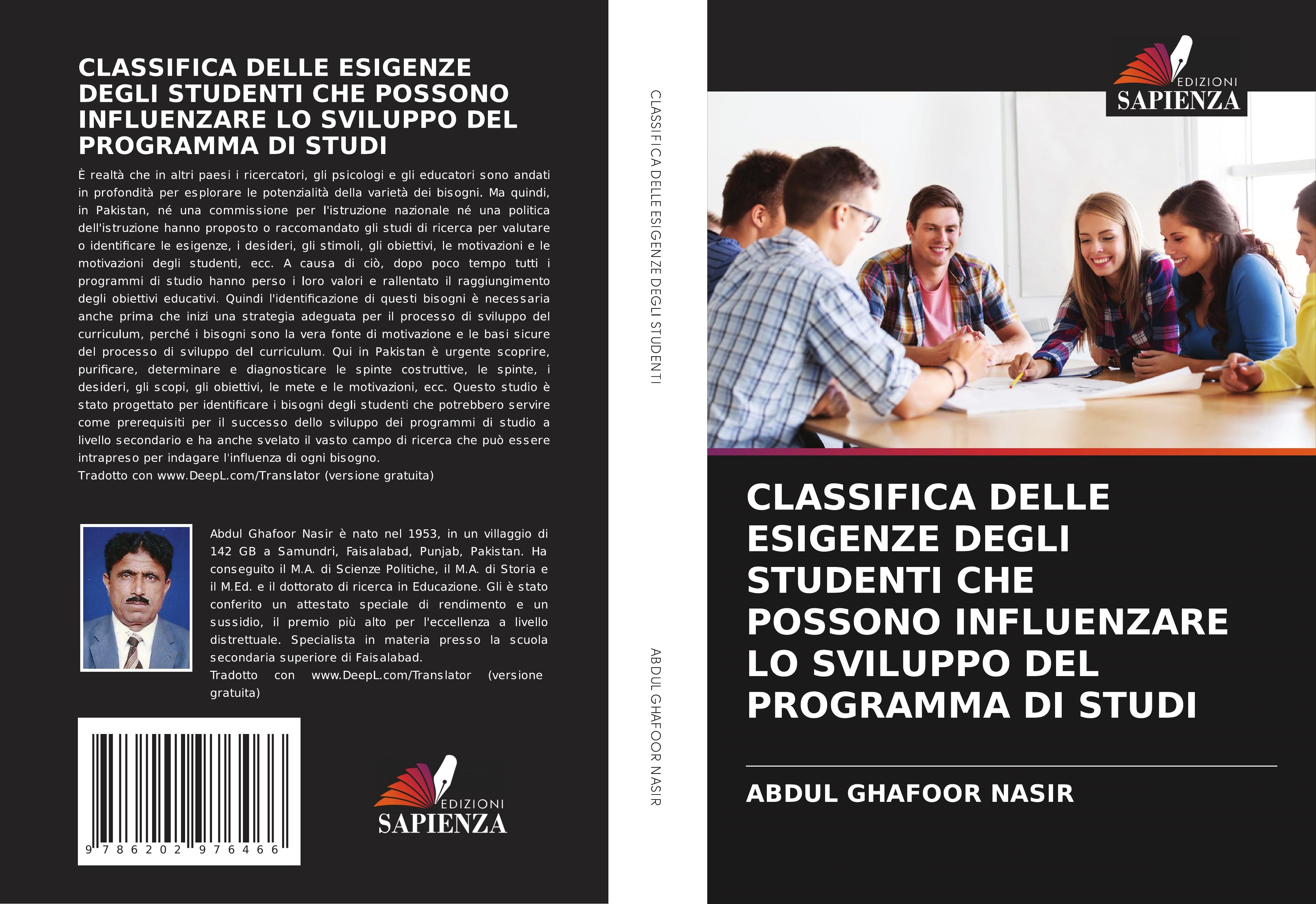 CLASSIFICA DELLE ESIGENZE DEGLI STUDENTI CHE POSSONO INFLUENZARE LO SVILUPPO DEL PROGRAMMA DI STUDI