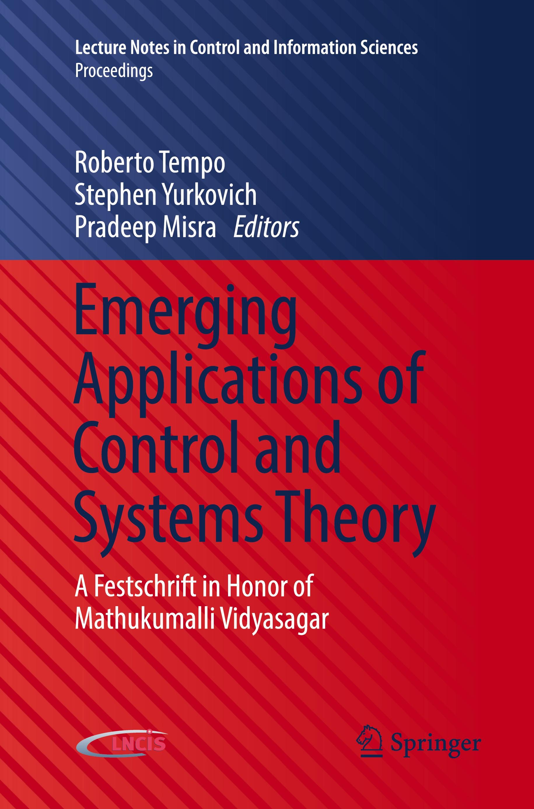 Emerging Applications of Control and Systems Theory