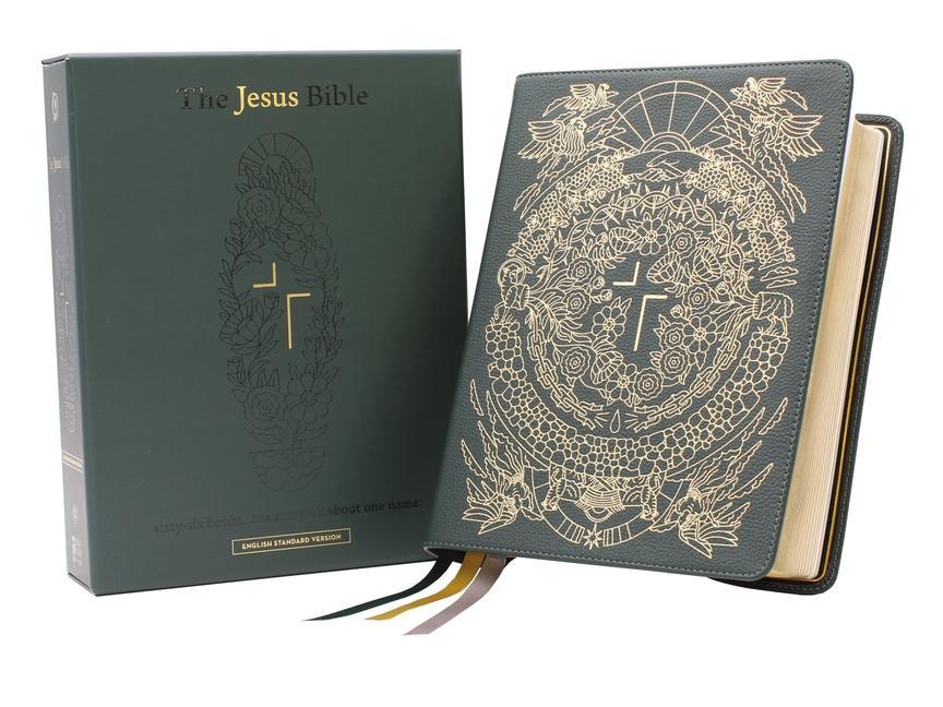 The Jesus Bible Artist Edition, Esv, Genuine Leather, Calfskin, Green, Limited Edition