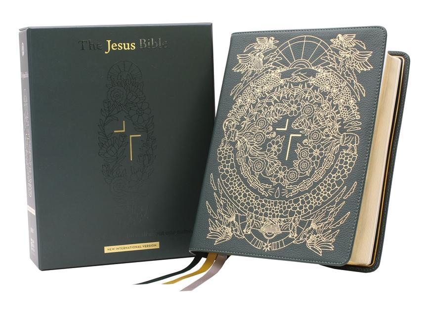 The Jesus Bible Artist Edition, Niv, Genuine Leather, Calfskin, Green, Limited Edition, Comfort Print