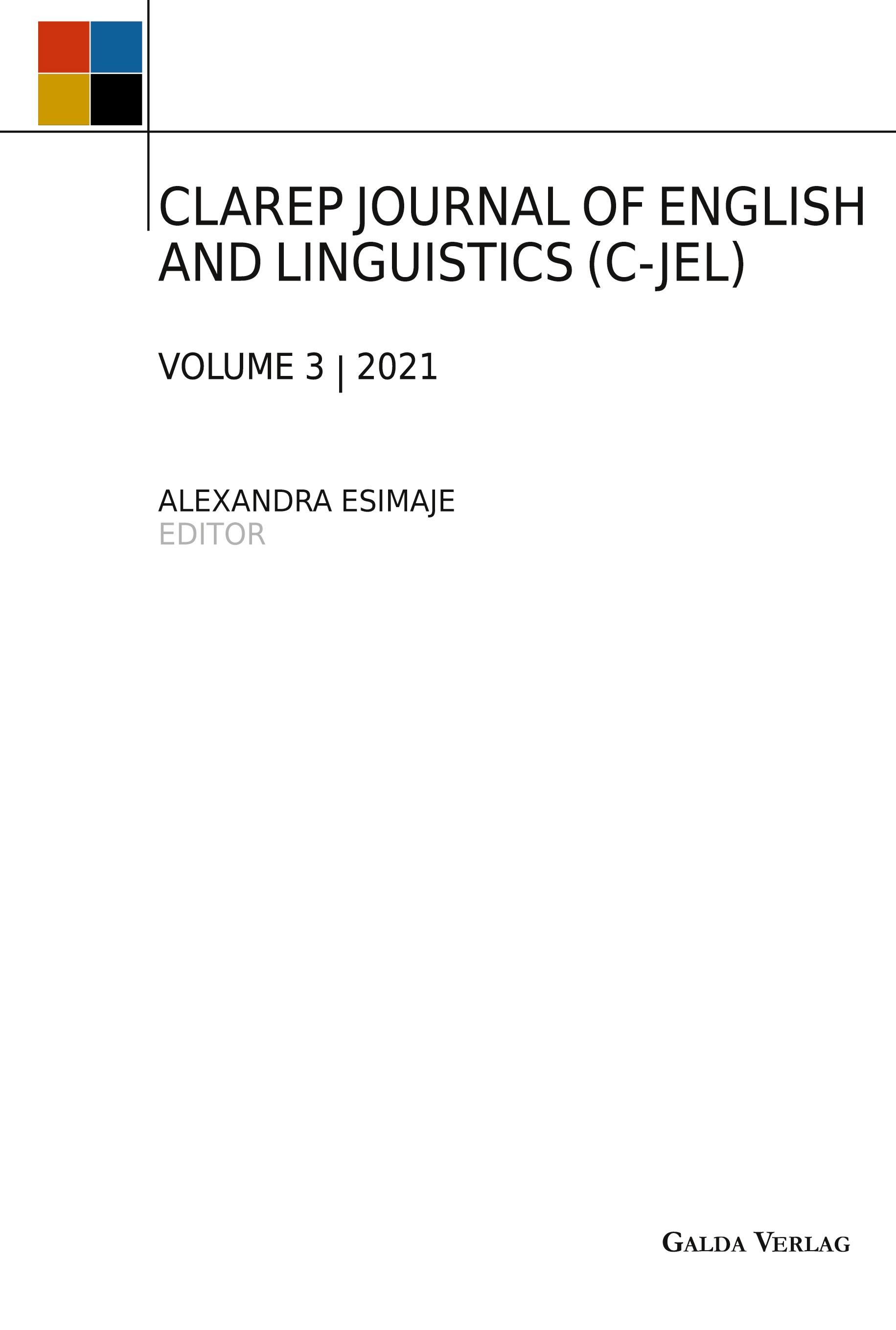 CLAREP JOURNAL OF ENGLISH AND LINGUISTICS (C-JEL)