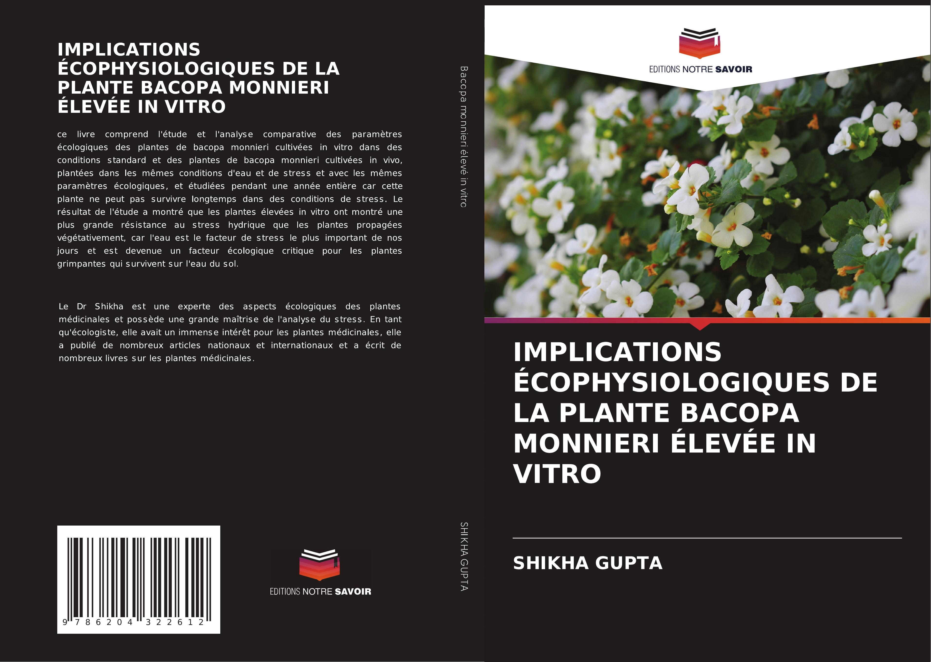 IMPLICATIONS ÉCOPHYSIOLOGIQUES DE LA PLANTE BACOPA MONNIERI ÉLEVÉE IN VITRO