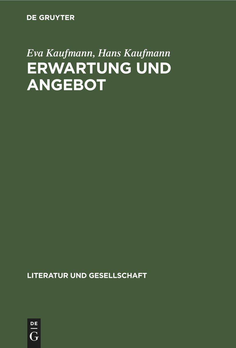 Erwartung und Angebot