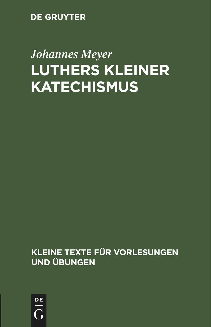 Luthers kleiner Katechismus