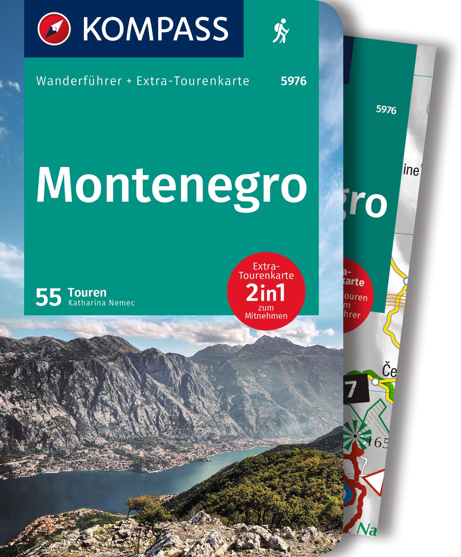 KOMPASS Wanderführer Montenegro, 55 Touren mit Extra-Tourenkarte