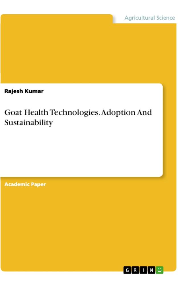 Goat Health Technologies. Adoption And Sustainability