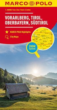 MARCO POLO Regionalkarte Österreich 03 Vorarlberg, Tirol 1:200.000