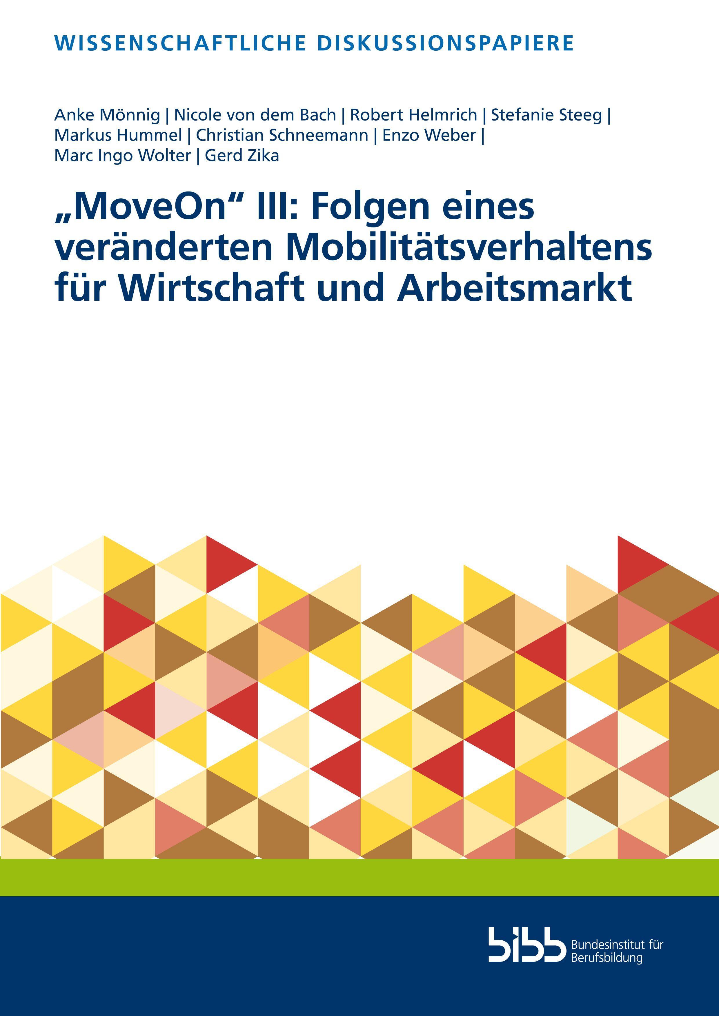 "MoveOn" III: Folgen eines veränderten Mobilitätsverhaltens für Wirtschaft und Arbeitsmarkt