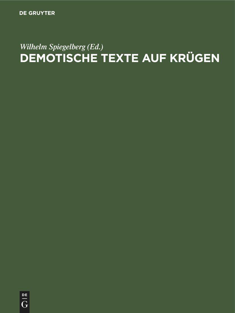 Demotische Texte auf Krügen