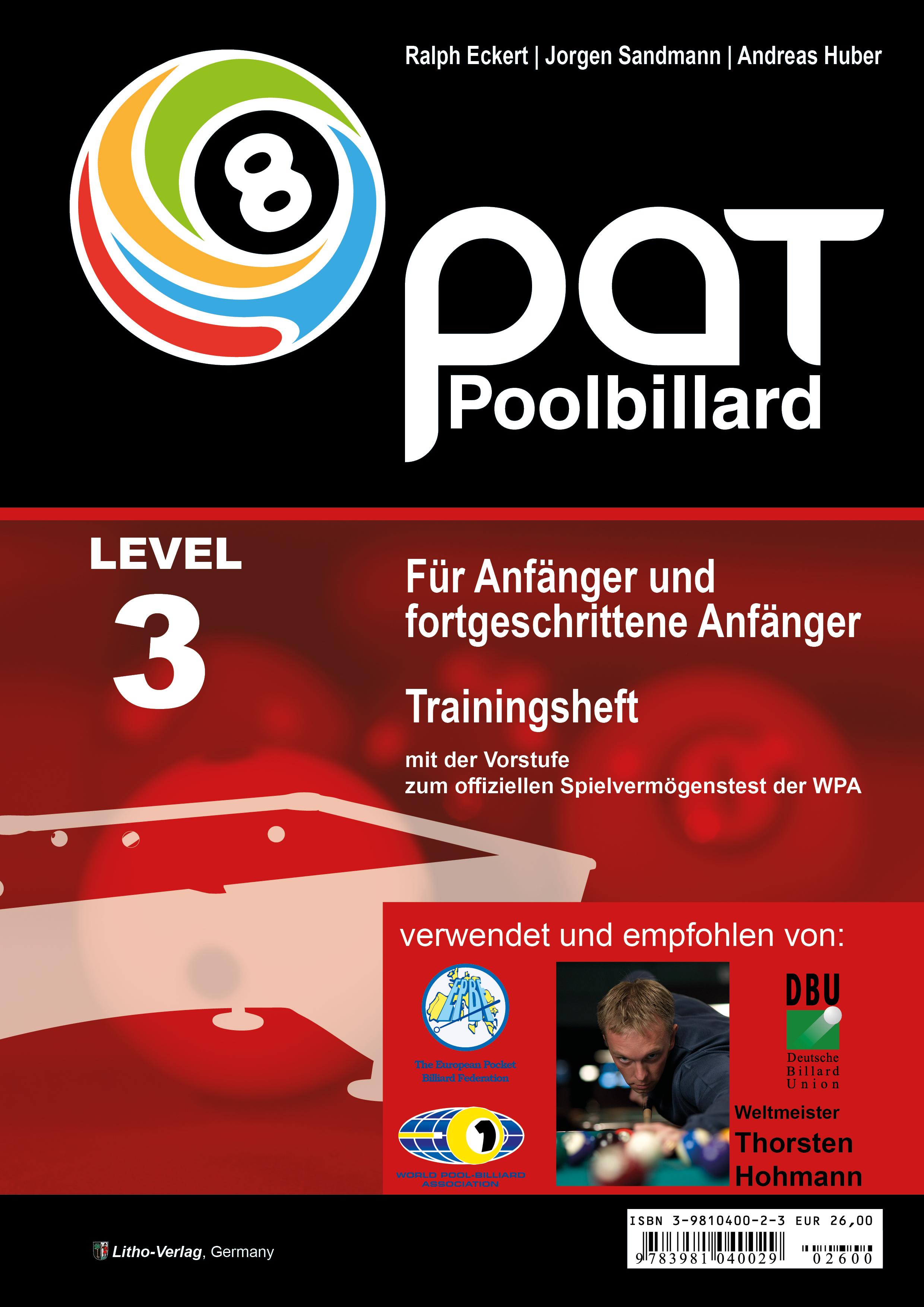 Pool Billard Trainingsheft PAT 3