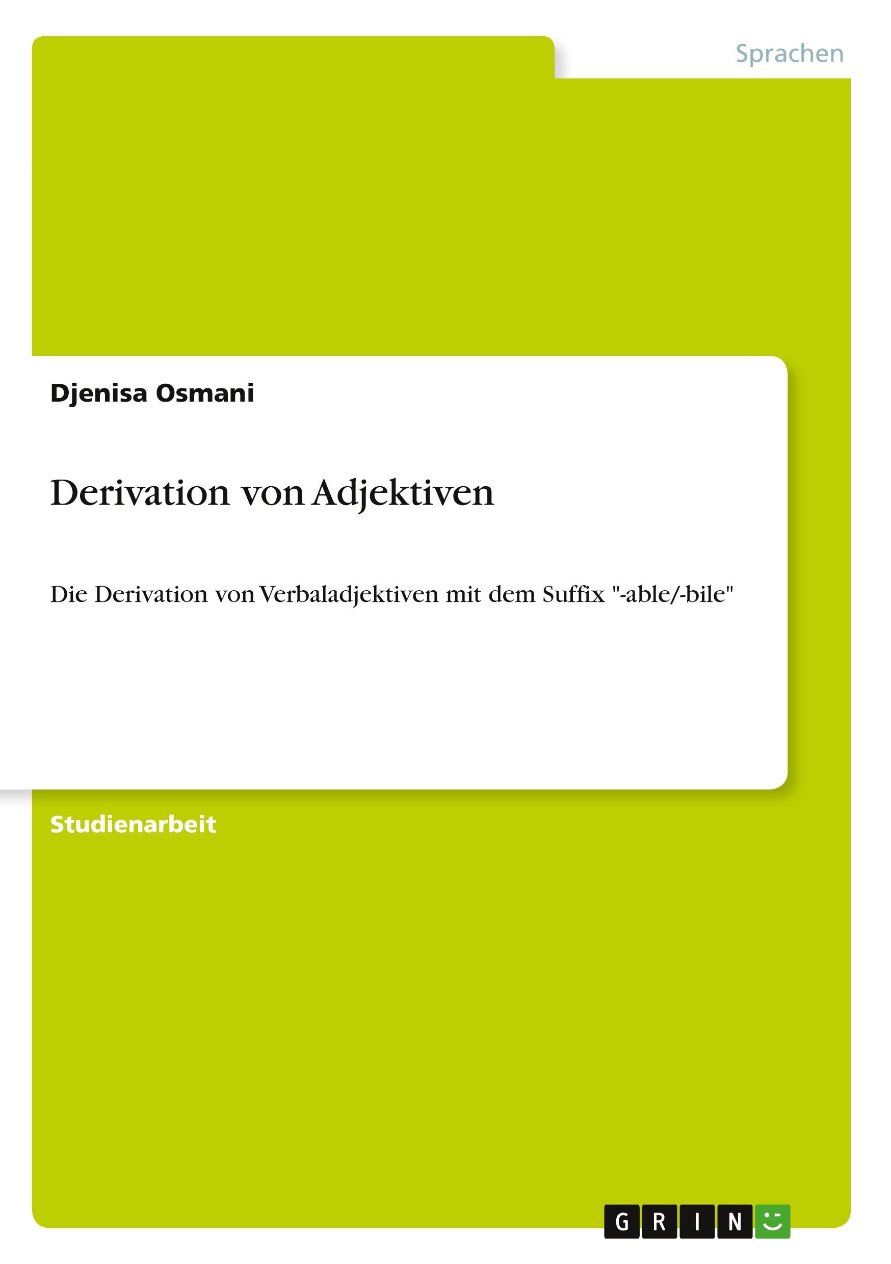 Derivation von Adjektiven