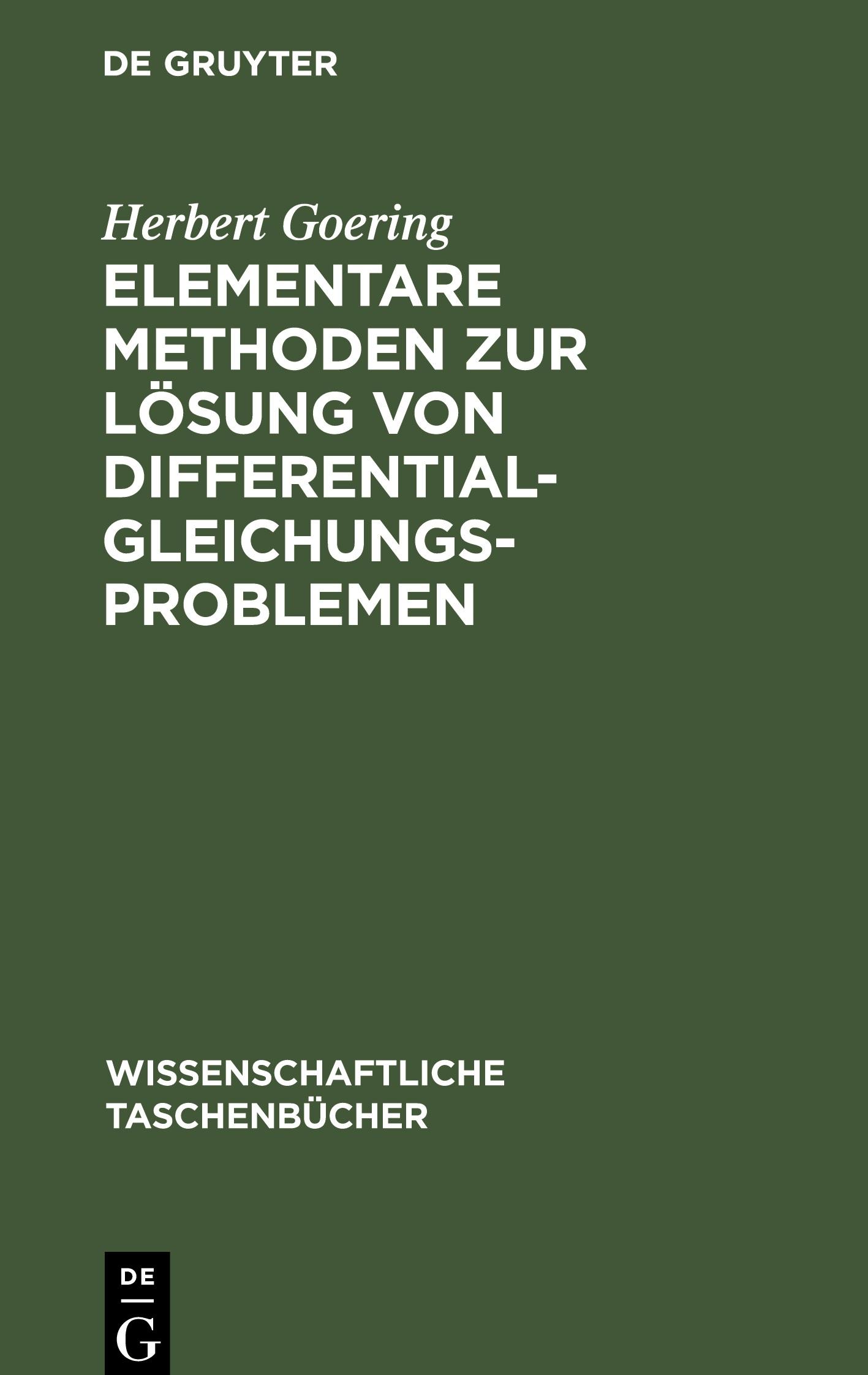 Elementare Methoden zur Lösung von Differentialgleichungsproblemen