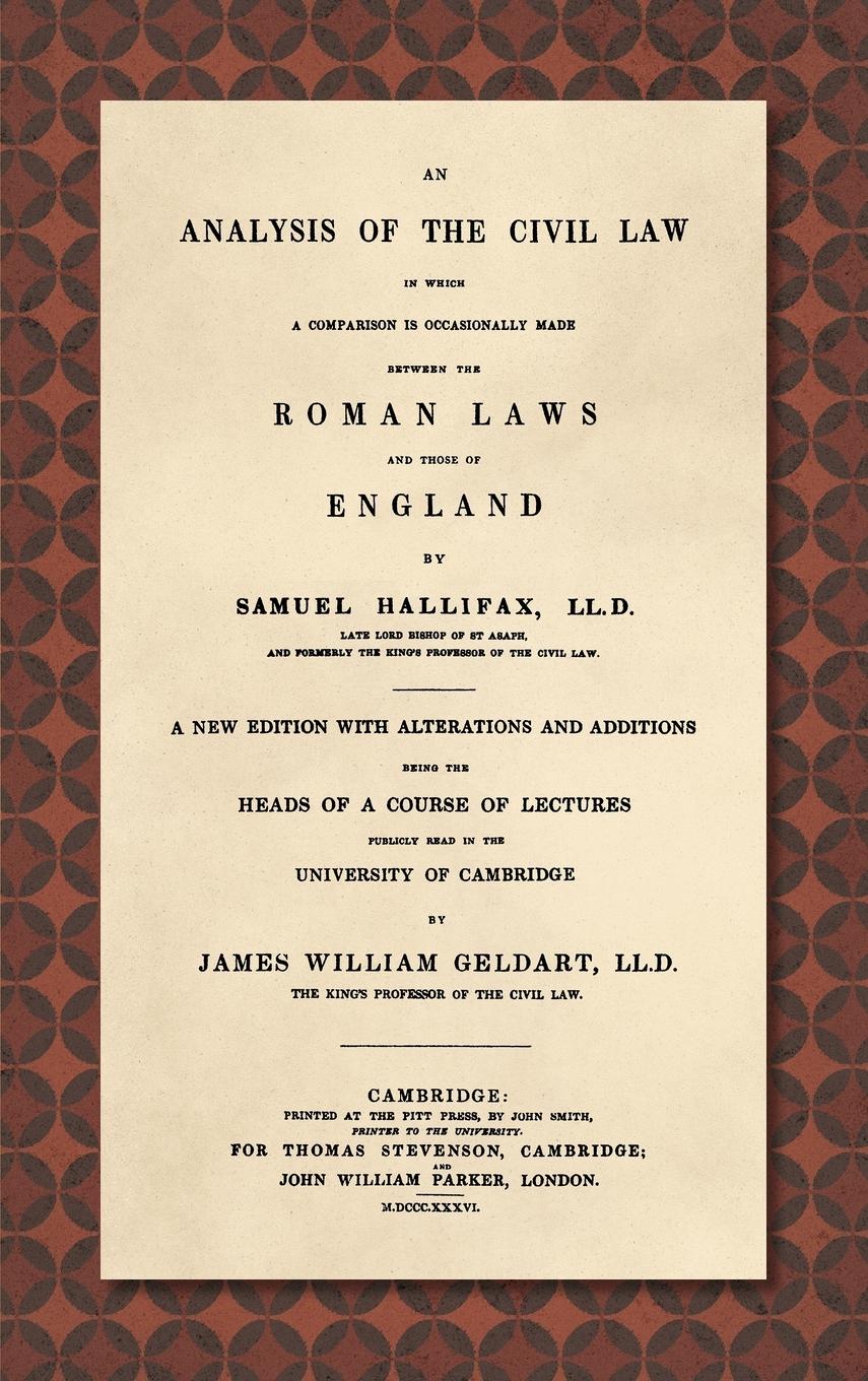 An Analysis of the Civil Law [1836]