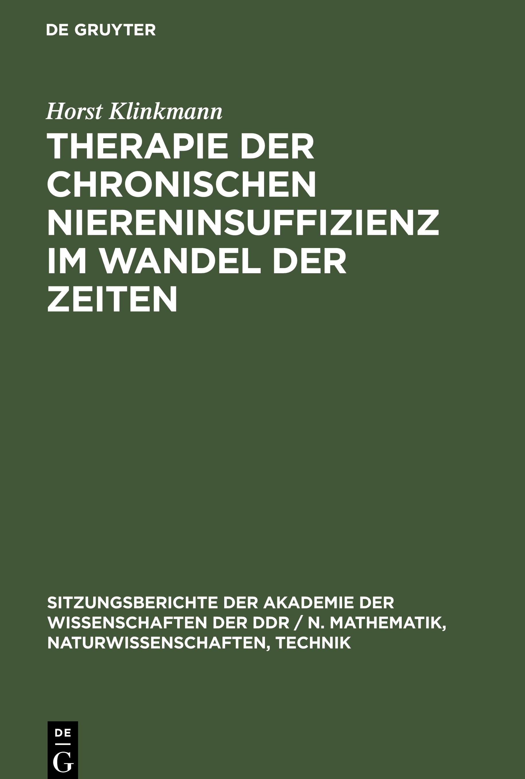 Therapie der chronischen Niereninsuffizienz im Wandel der Zeiten