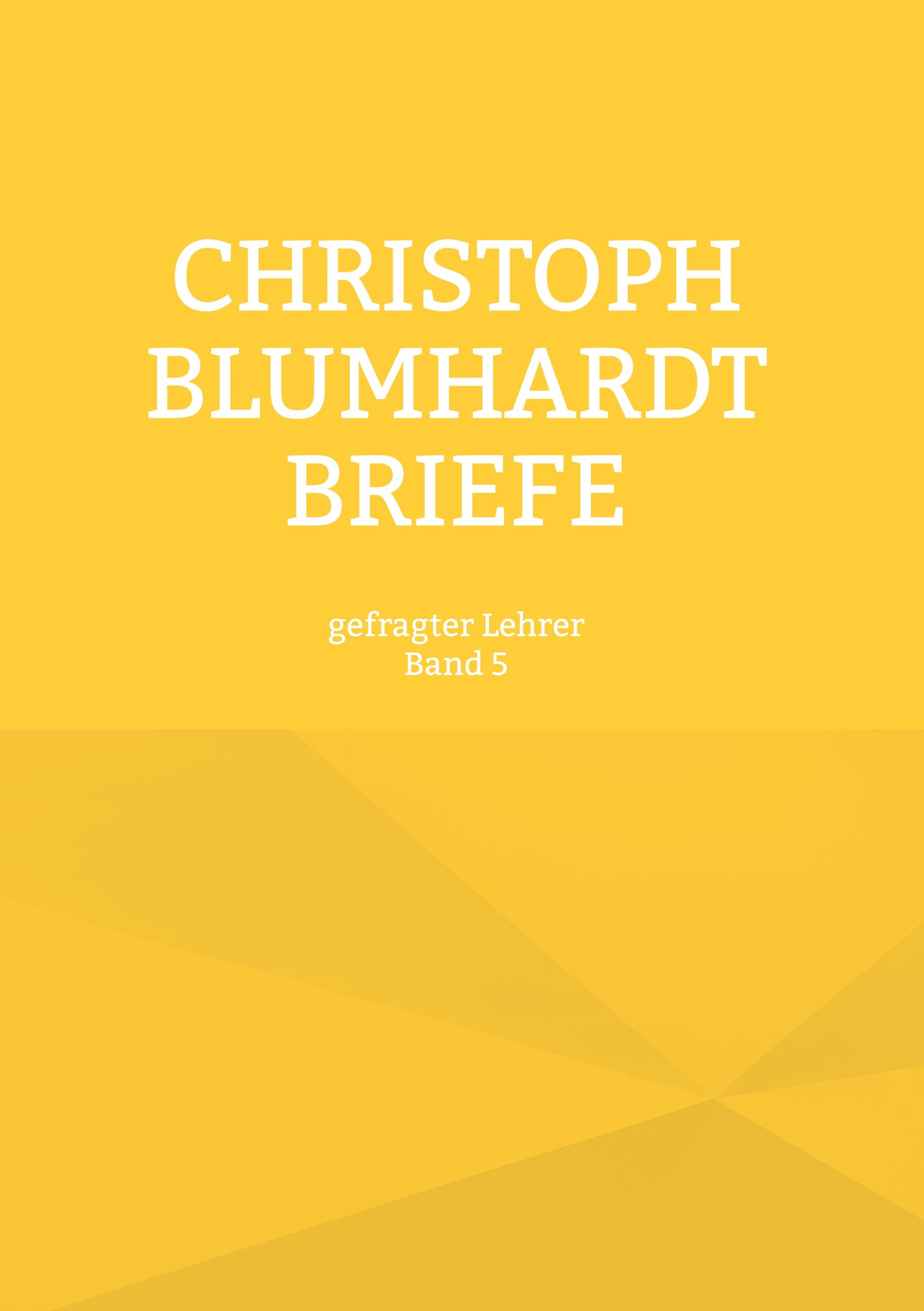 Christoph Blumhardt Briefe