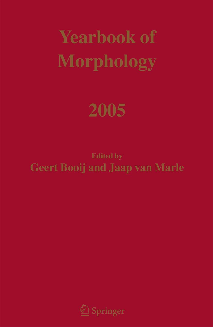 Yearbook of Morphology 2005