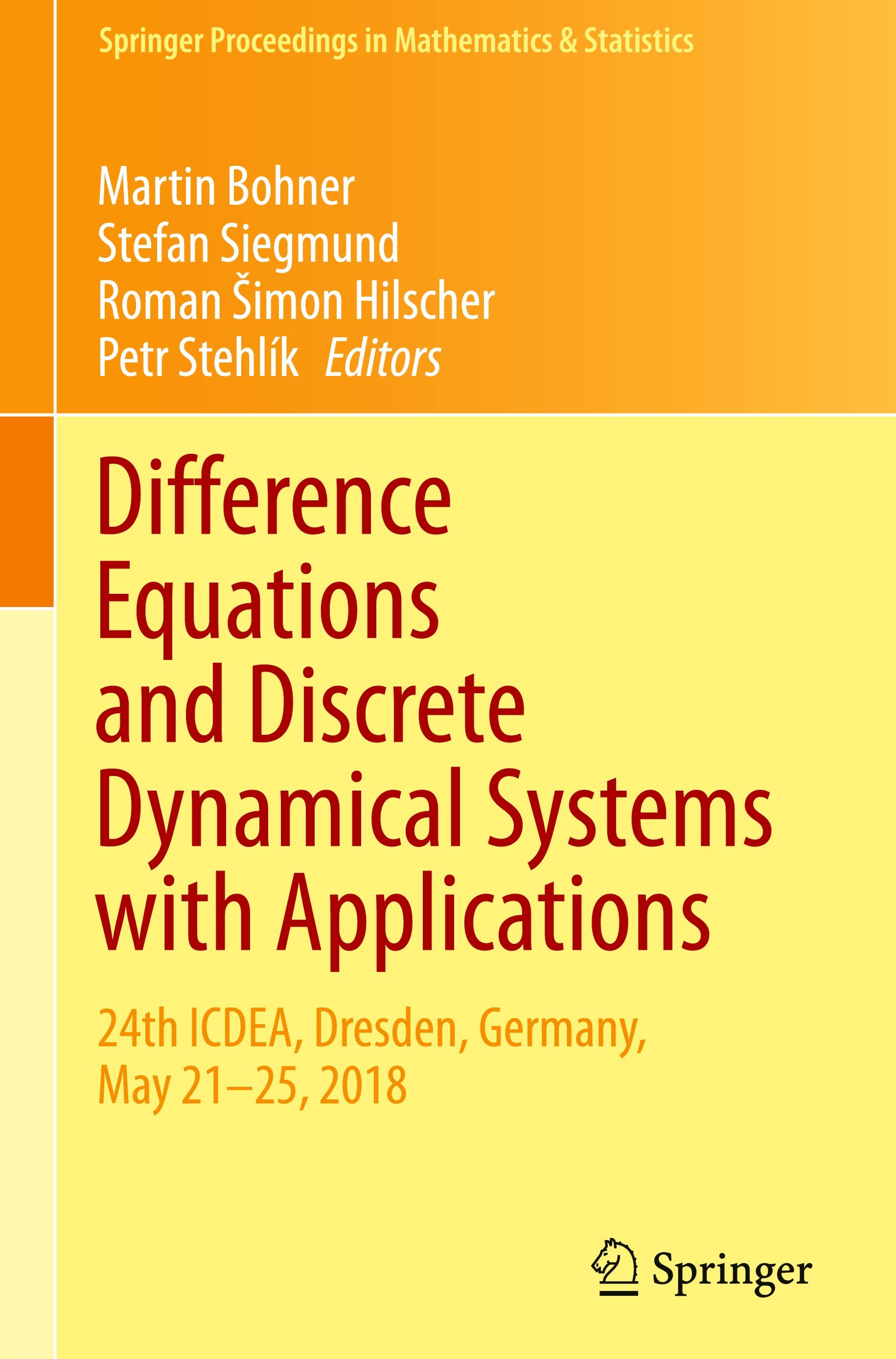 Difference Equations and Discrete Dynamical Systems with Applications