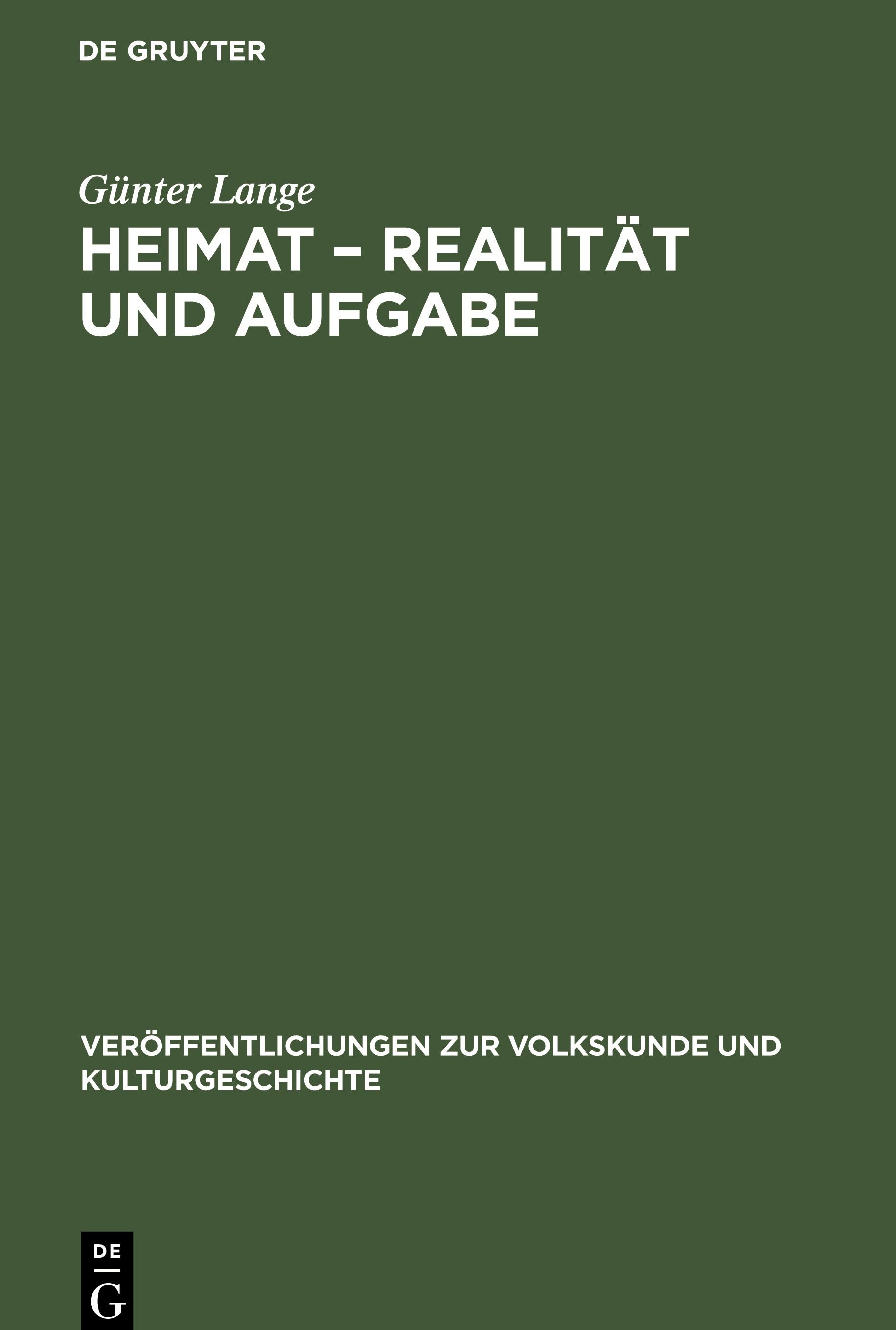 Heimat - Realität und Aufgabe